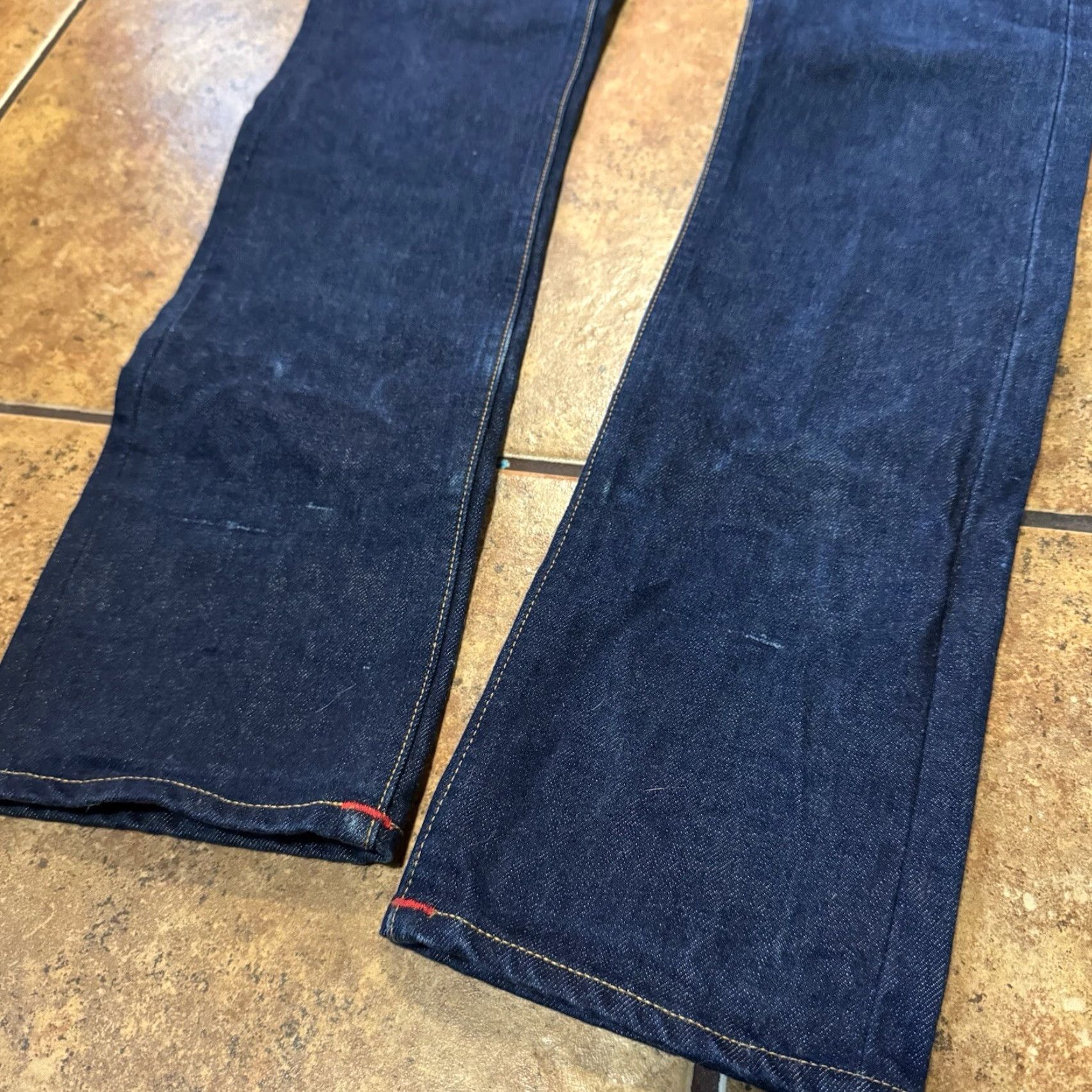 Gustin GUSTIN Jeans Slim Denim 31x34 Selvedge Califormia Raw Dark Blue Wash 90s Mens Slim Fit Women? Size US 31 - 5 Thumbnail