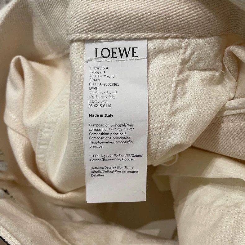 Loewe LOEWE sizeM White denim jeans with wide leg shorts Size 27" / US 4 / IT 40 - 6 Thumbnail