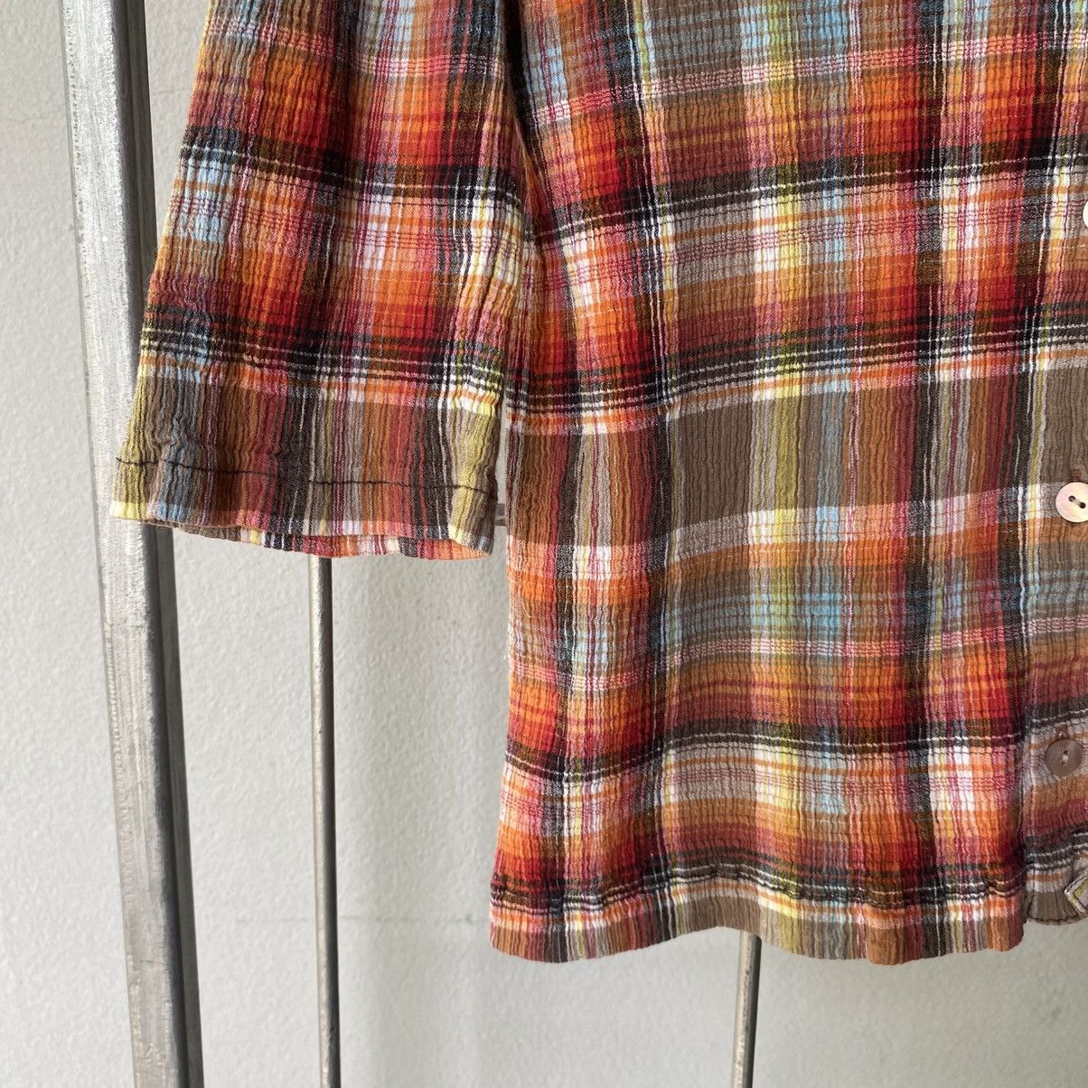 Tsumori Chisato Tsumori Chisato Brown Red Plaid Button Shirt Size XS / US 0-2 / IT 36-38 - 3 Thumbnail