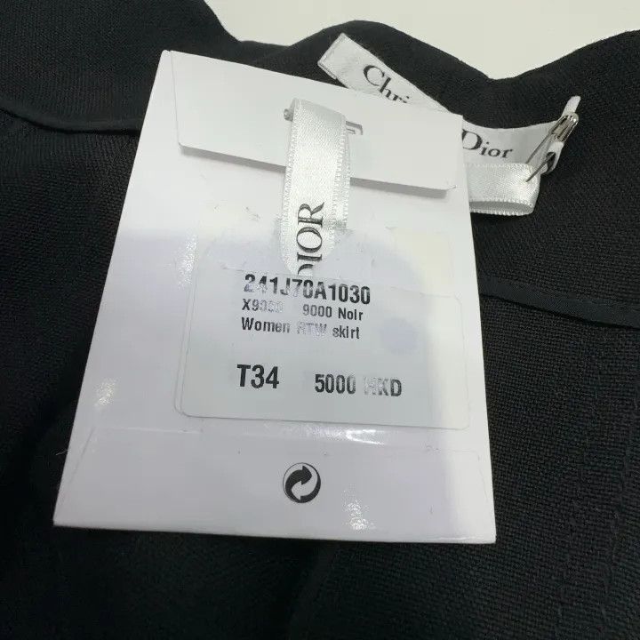 Dior Dior SS23 Black Wrinkled Midi Skirt 0079-2507 Size 22" - 6 Thumbnail