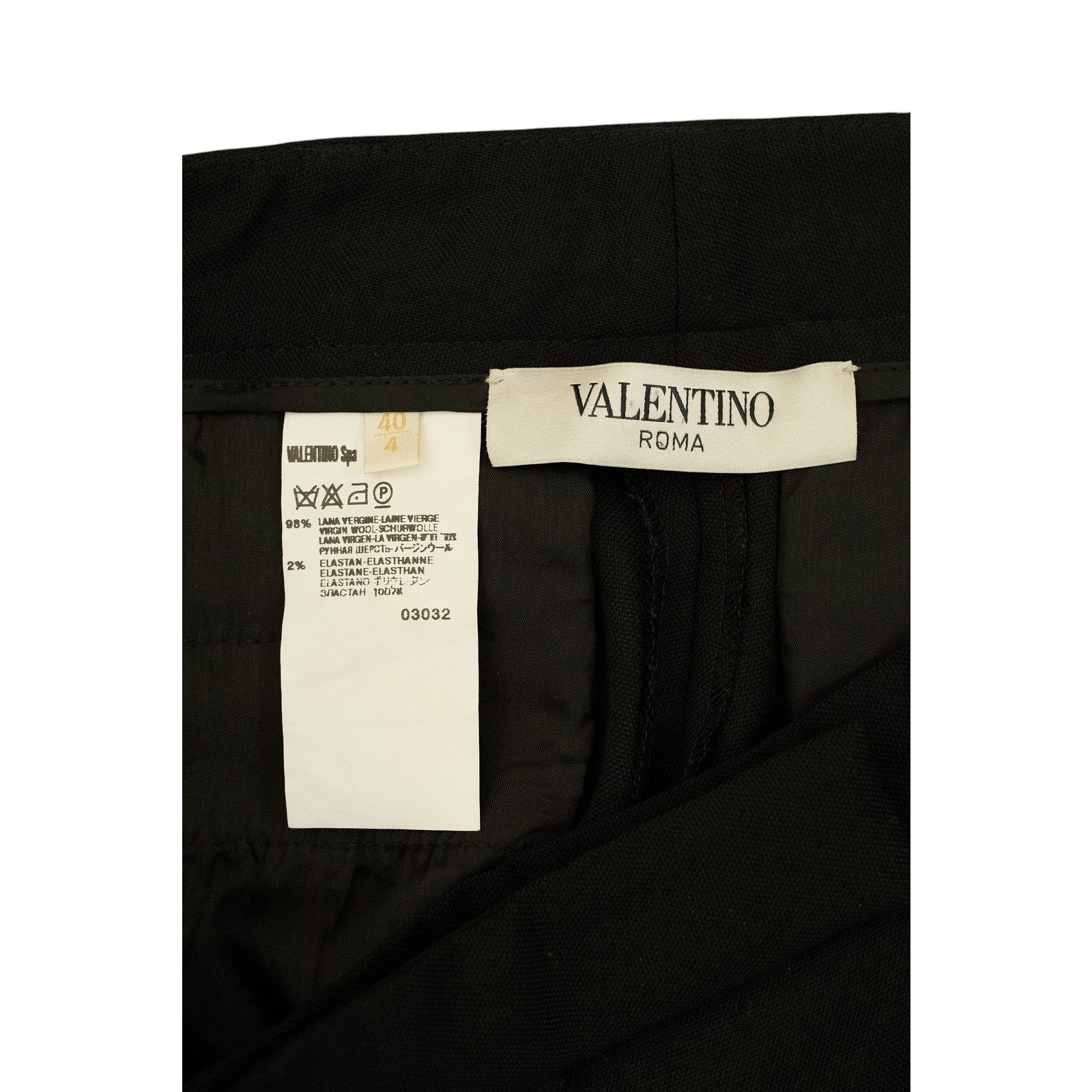 Valentino Black Light Wool Trousers Size 27" / US 4 / IT 40 - 4 Thumbnail