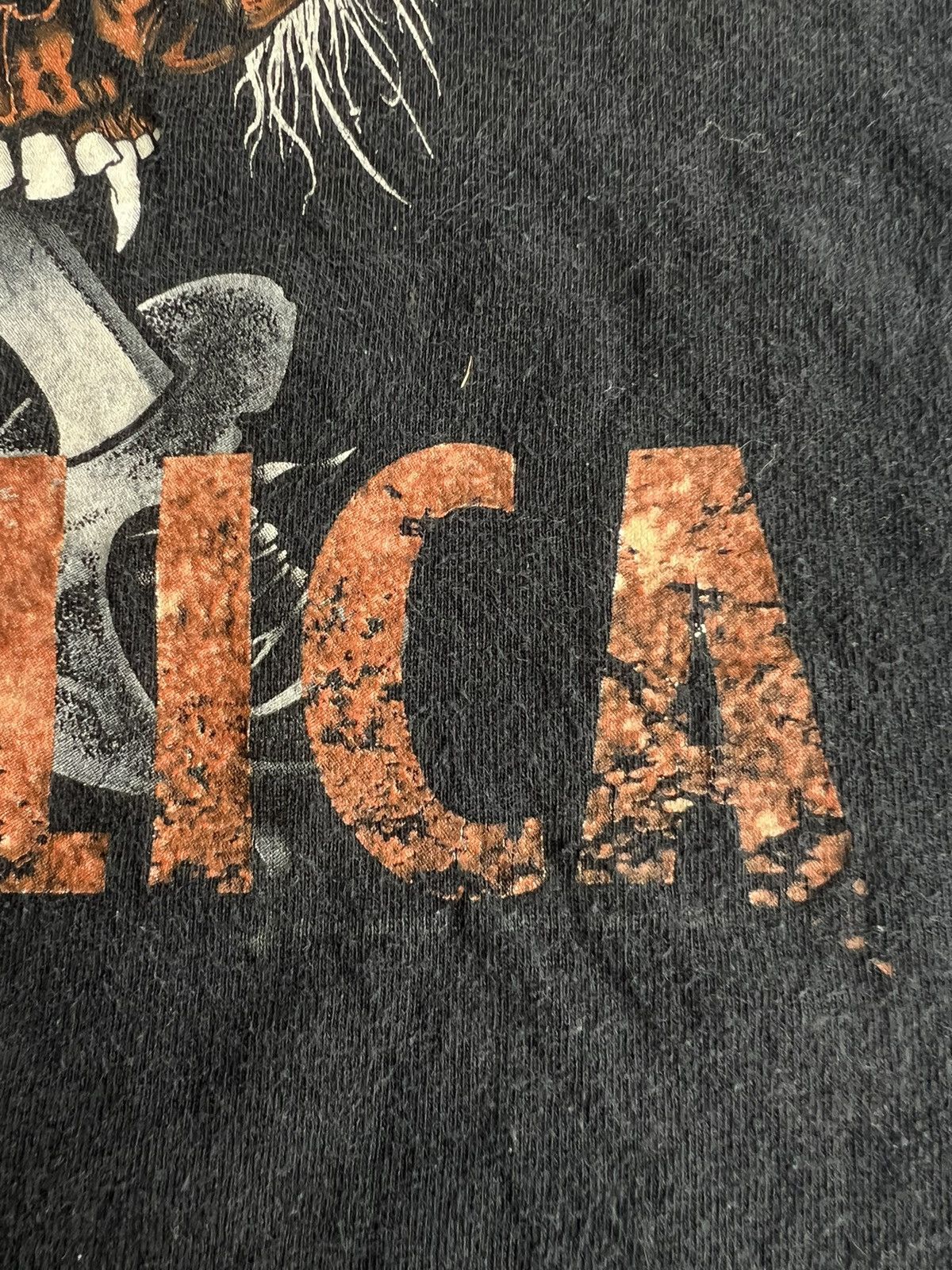 Band Tees Vintage Metallica PUSHEAD 80s Artwork Black Large Tees Shirt Size US L / EU 52-54 / 3 - 6 Thumbnail