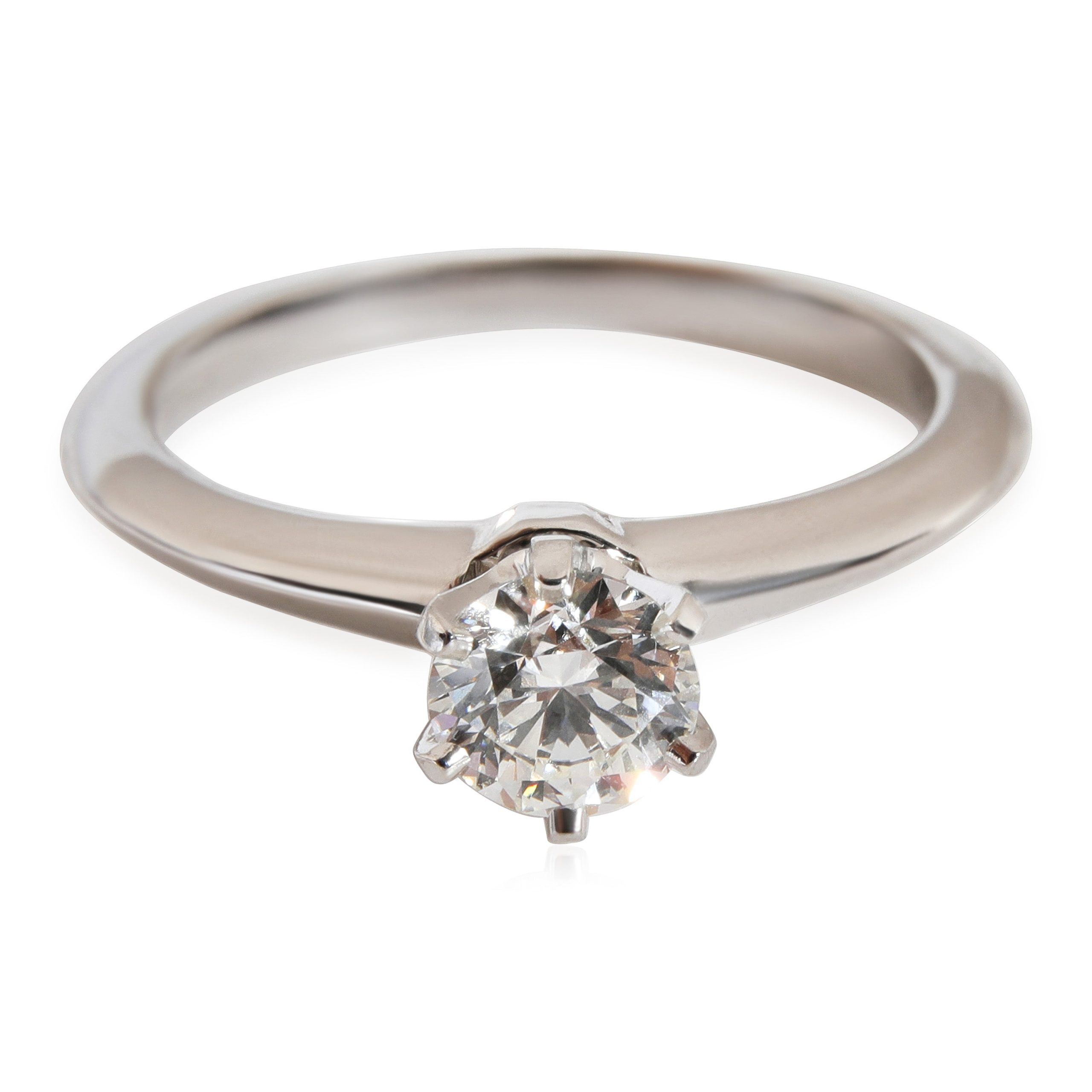 Tiffany & Co. Diamond Engagement Ring in Platinum I VVS1 0.49 CTW