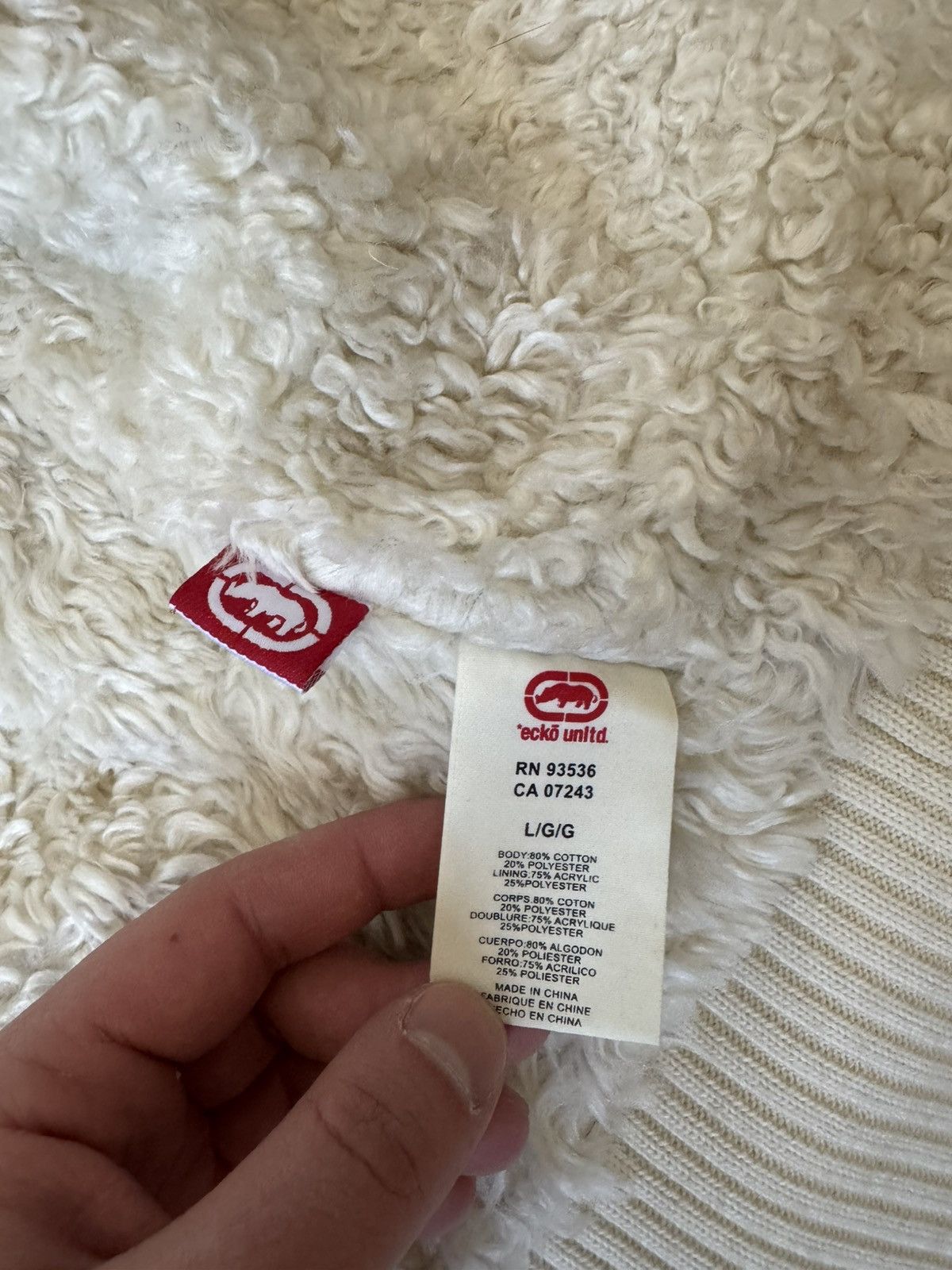 Other Vintage Y2K Ecko Unltd. Sherpa Fur Big Logo Sweatshirt Size US L / EU 52-54 / 3 - 9 Thumbnail