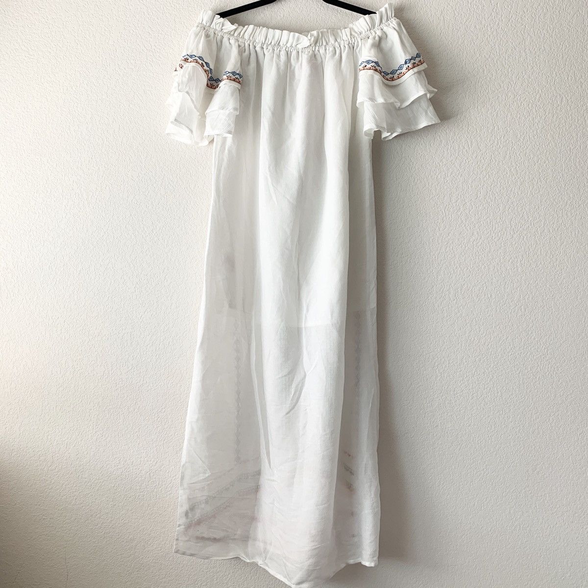 Anthropologie × Red Carter Embroidered off shoulder dress Size XS / US 0-2 / IT 36-38 - 12 Thumbnail