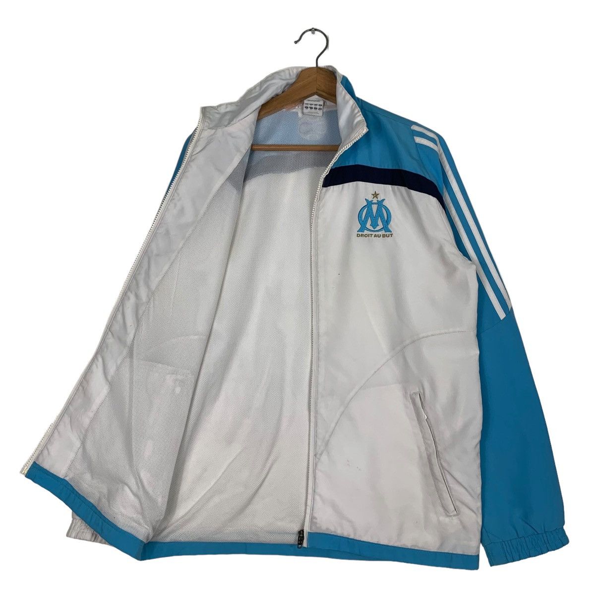 Adidas ADIDAS Olympique de Marseille Youth Light Jacket #0605-C28 Size US XL / EU 56 / 4 - 9 Thumbnail
