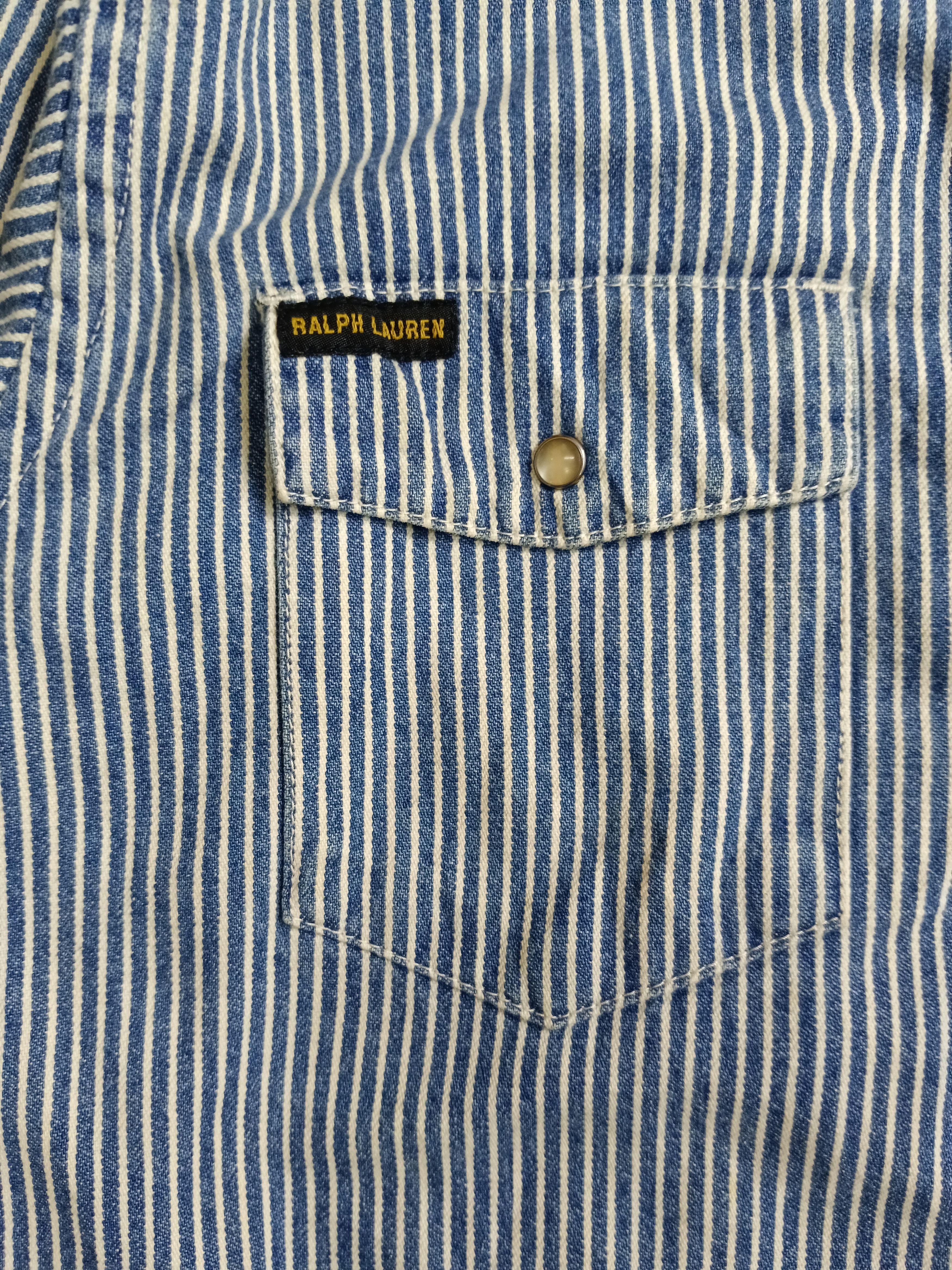 Polo Ralph Lauren VINTAGE 90s RALPH LAUREN WESTERN DENIM HICKORY STRIPE Size US S / EU 44-46 / 1 - 5 Thumbnail