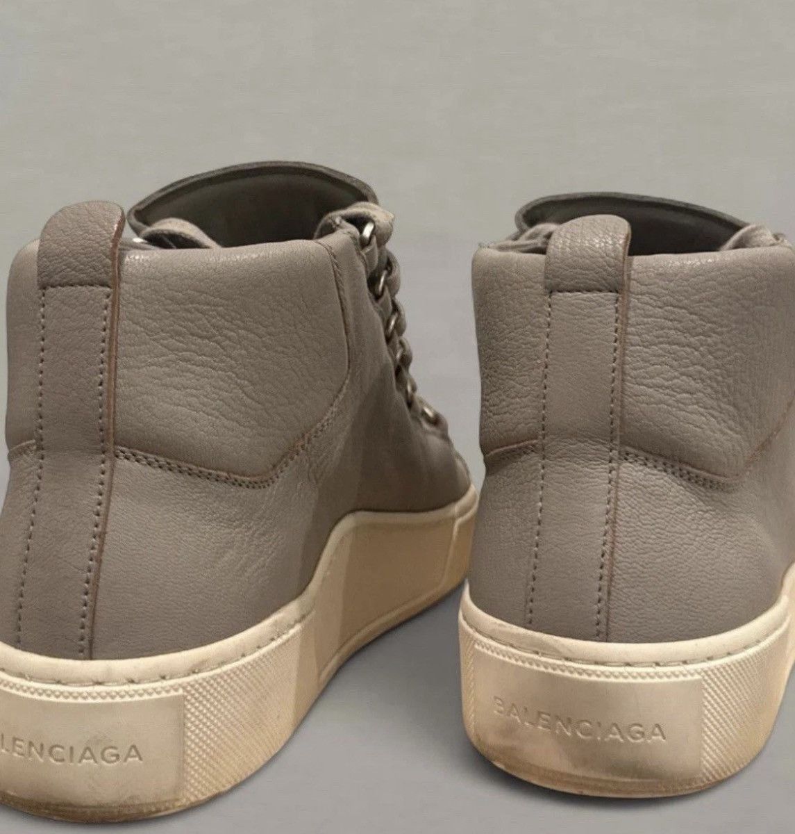Balenciaga Balenciaga Chevre Hamilton Arena Grey Leather Hightop 42 Size US 9 / EU 42 - 4 Thumbnail