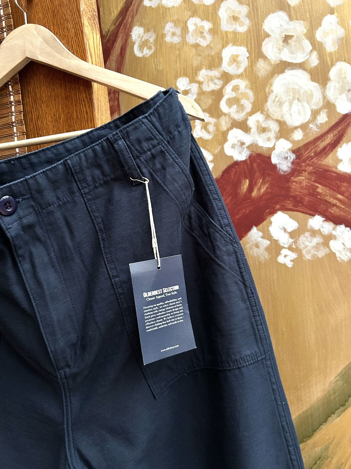 Japanese Brand Okonkwo Mfg Navy Blue Fatigue Pants Loos Fit Size US 37 - 5 Thumbnail