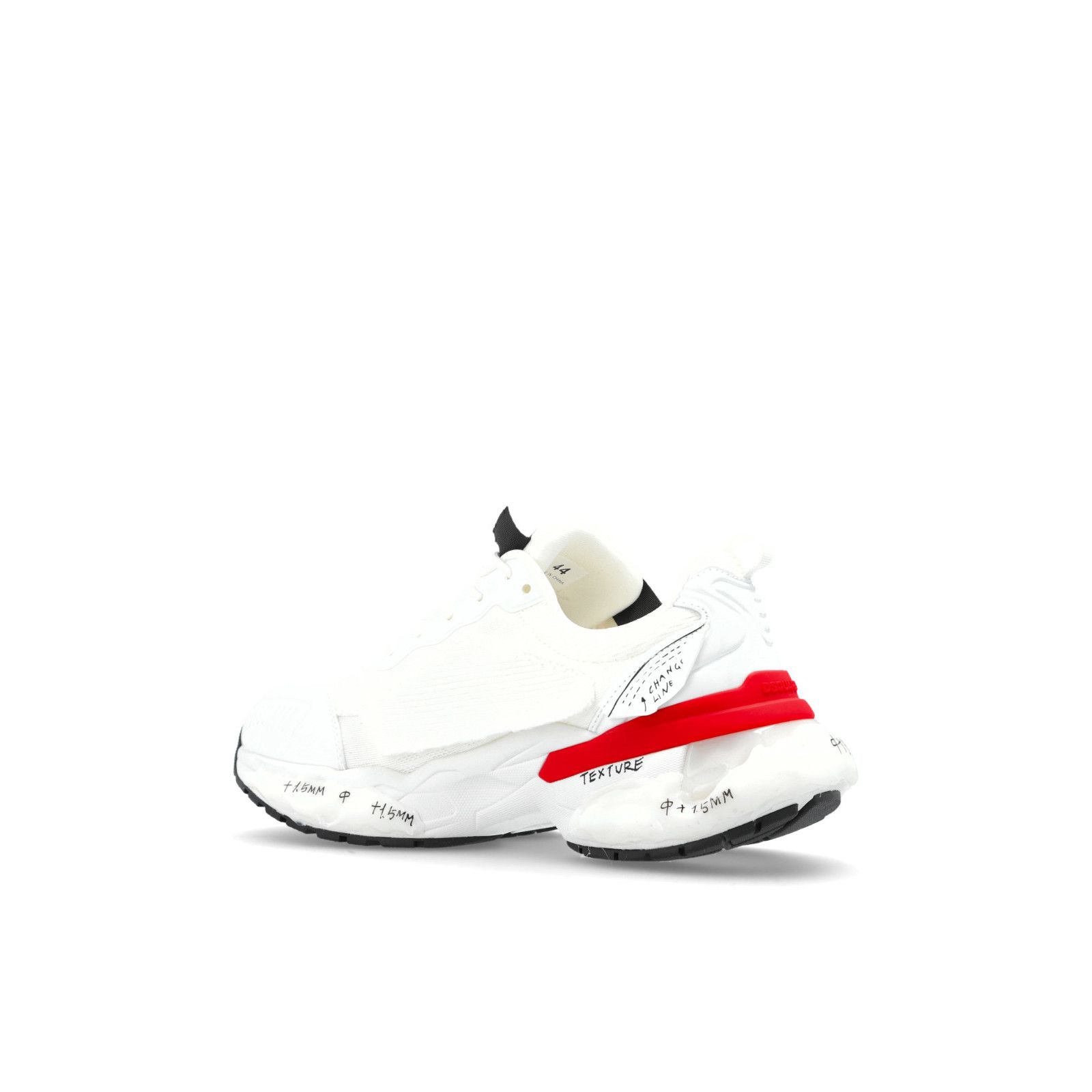 Dsquared2 DSQUARED2 Faster White Fabric Sneakers New And Authentic (Me Size US 12 / EU 45 - 3 Thumbnail