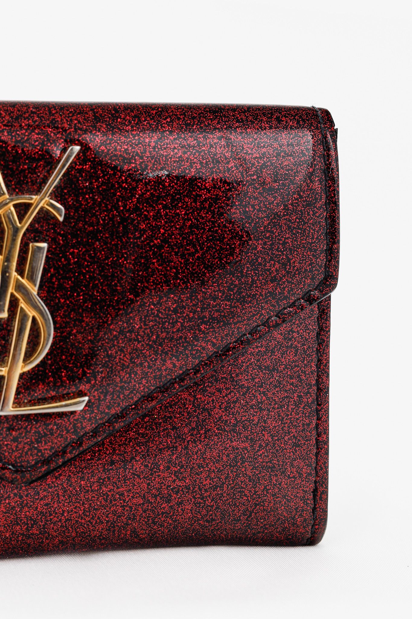 Saint Laurent Paris Saint Lauren Glitter Patent YSL Leather Wallet Size ONE SIZE - 5 Thumbnail