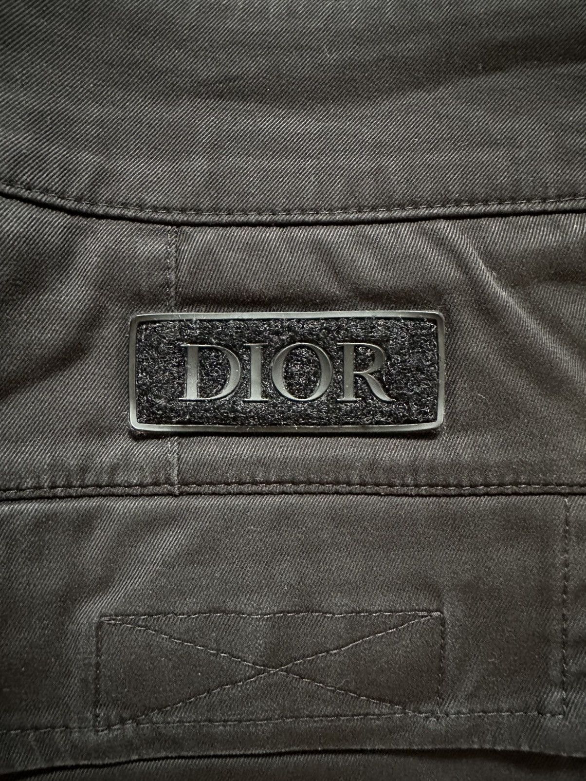 Dior DIOR BLACK STRETCH COTTON GABARDINE CARGO PANTS Size US 30 / EU 46 - 3 Thumbnail