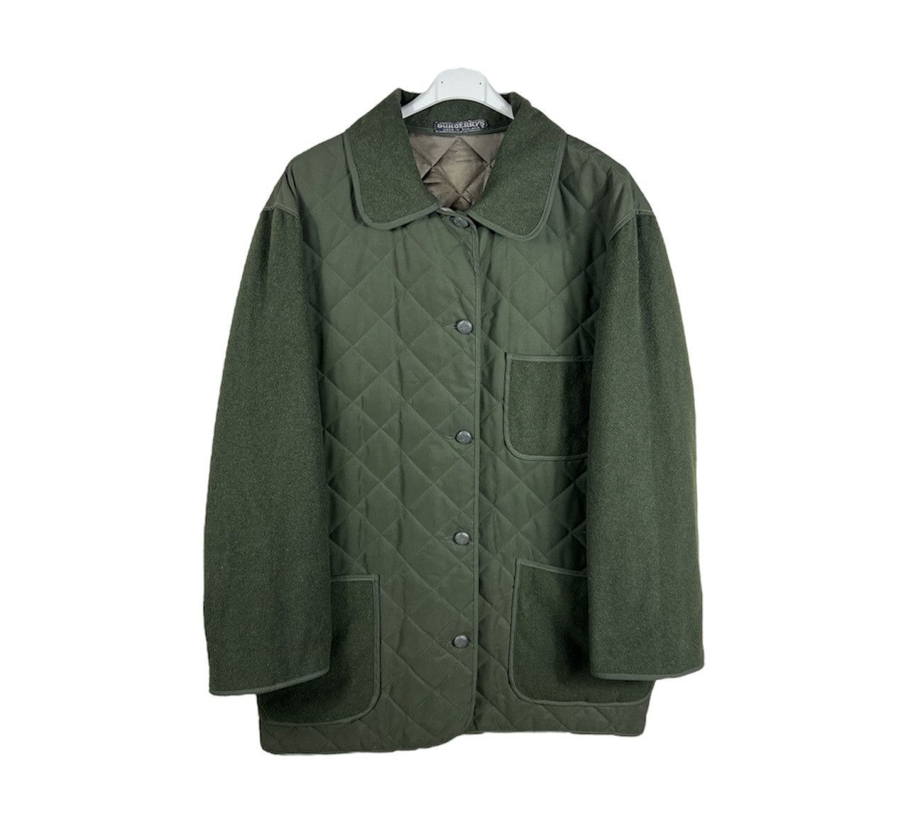 Vintage 90s Burberrys London quilted nylon coat parka jacket