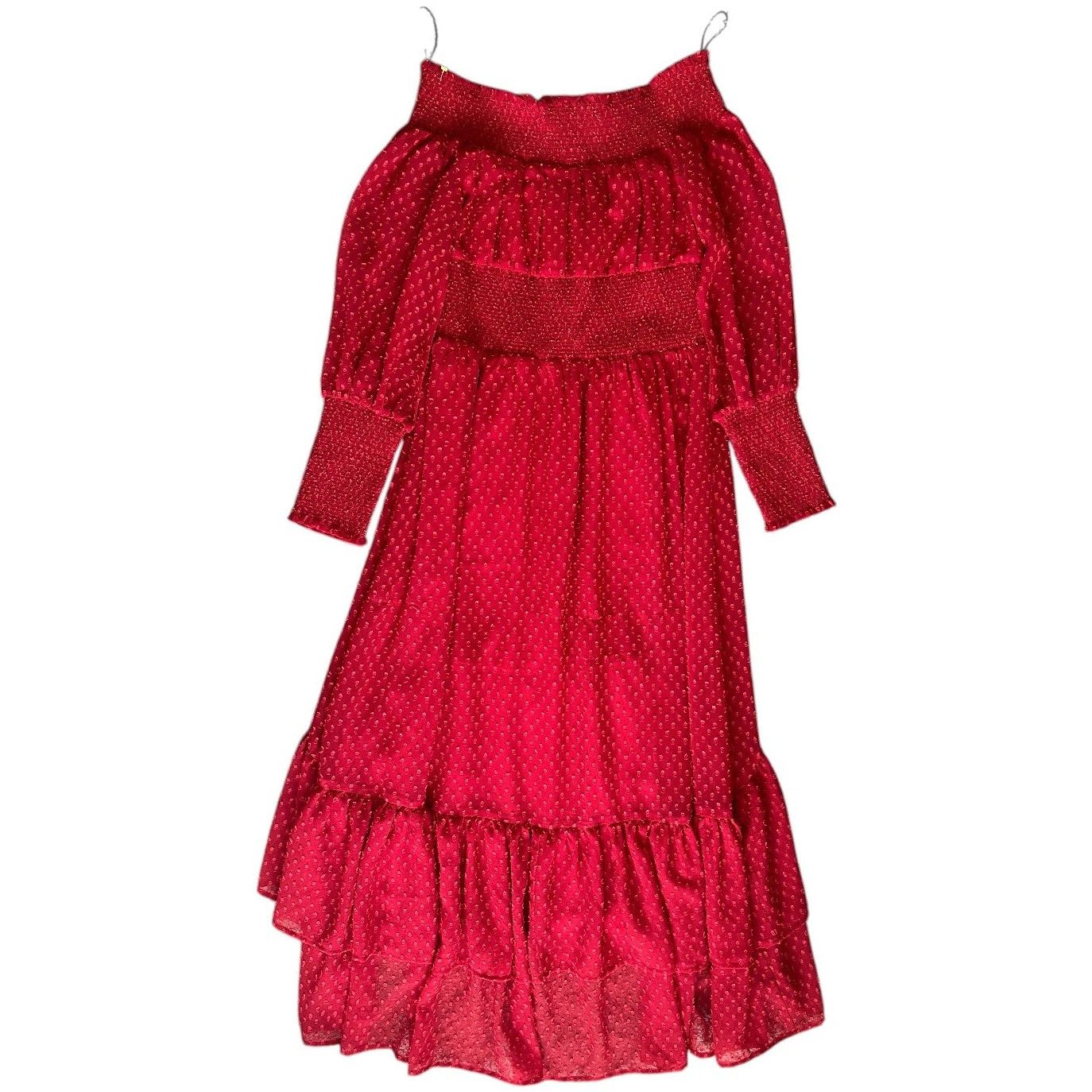 Other Chelsea & Violet Red Cold Shoulders Long Sleeve Maxi Dress,M Size M / US 6-8 / IT 42-44 - 4 Thumbnail
