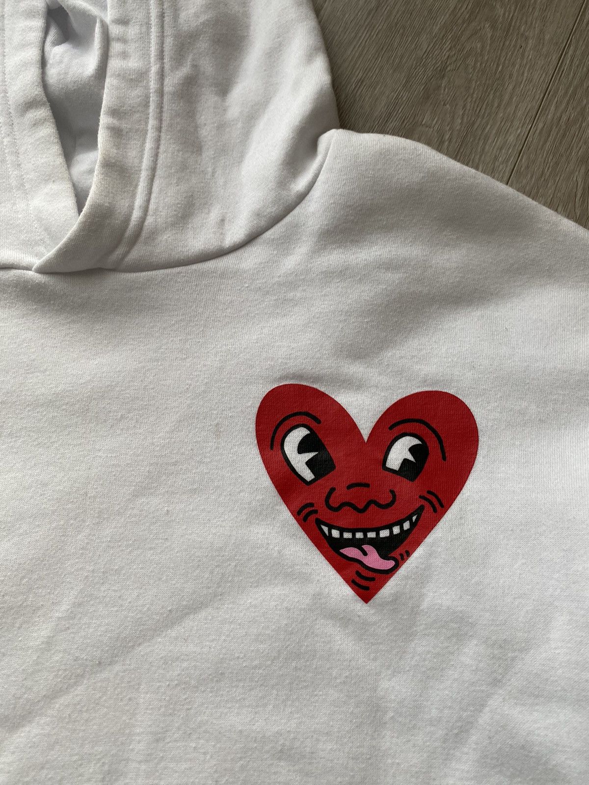 Vintage Rare Designer Hoodie Keith Haring Art New York Love. Size US XL / EU 56 / 4 - 7 Thumbnail