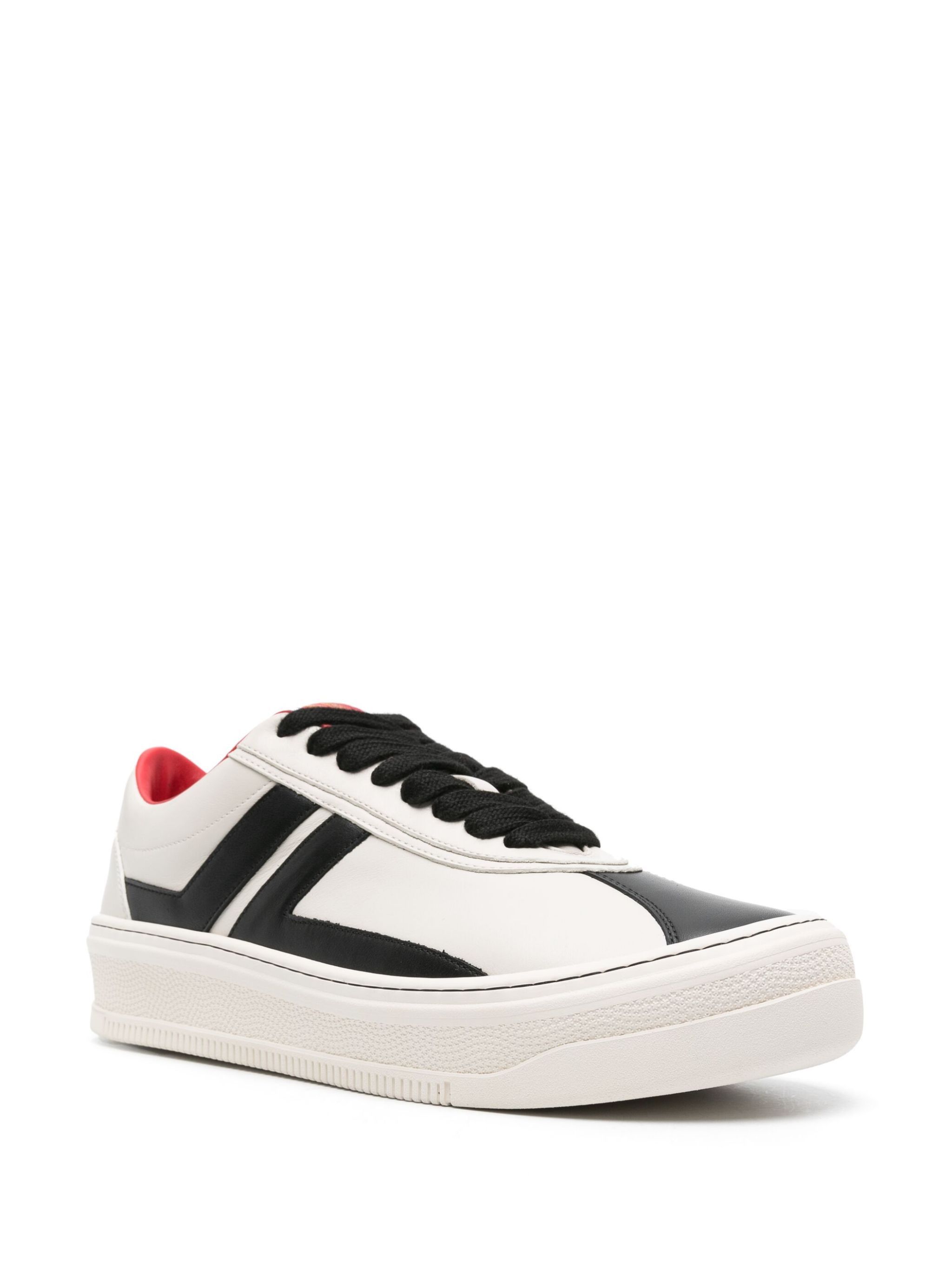 Future × Lanvin o1w1db11124 Cash Block Low-Top Sneakers in White/Black Size US 10 / EU 43 - 2 Thumbnail