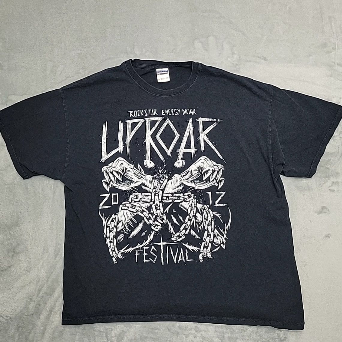 Gildan VINTAGE Uproar Festival Shirt Mens XL Black Energy Drink Concert Tour Band 2012 Size US XL / EU 56 / 4 - 2 Thumbnail