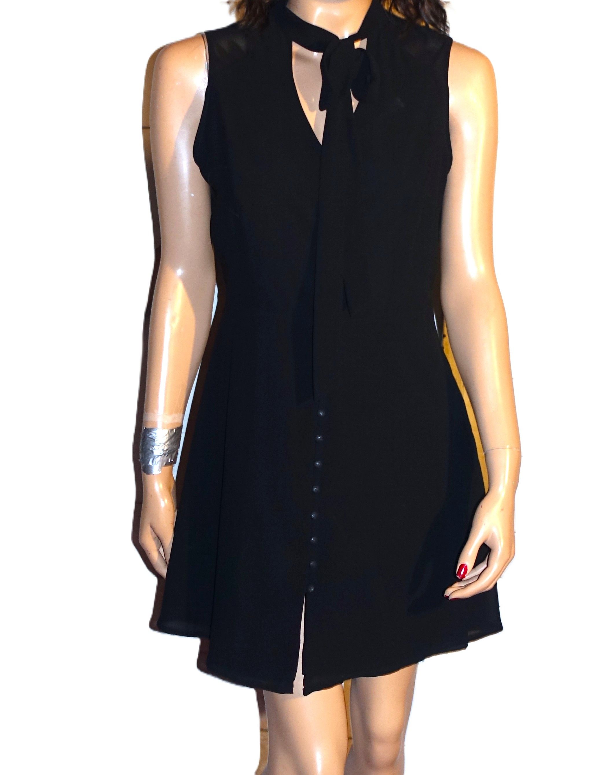 Other Naked Zebra Black Button Up Dress M Size M / US 6-8 / IT 42-44 - 1 Thumbnail