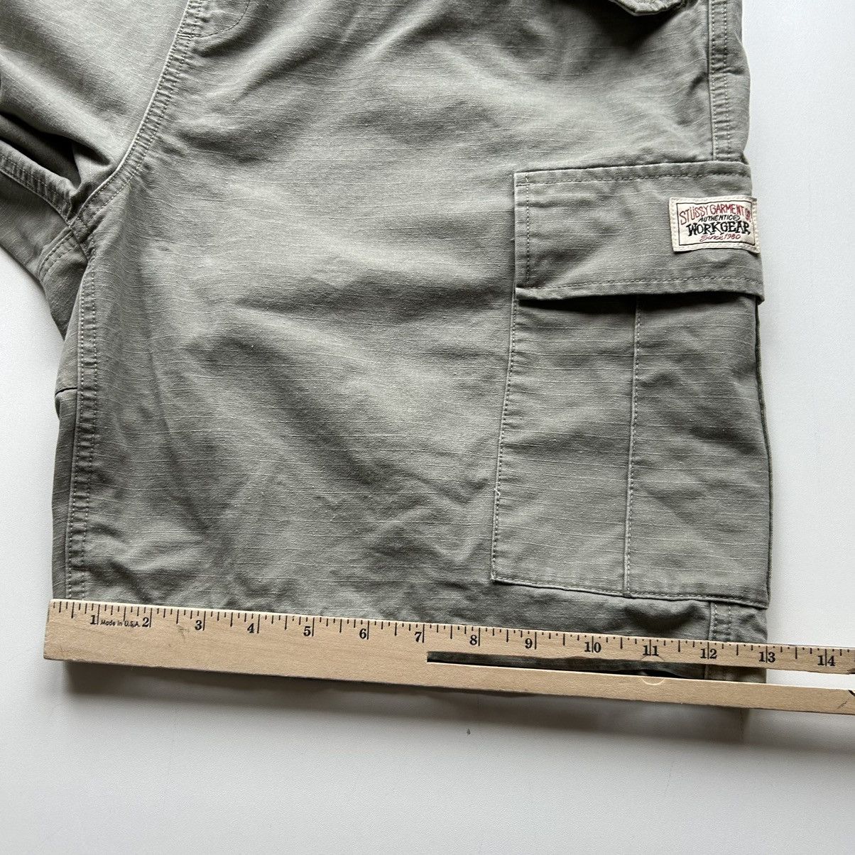 Stussy × Vintage Vintage Stussy Work Gear Cargo Shorts XXL Rare Size US 38 / EU 54 - 7 Thumbnail