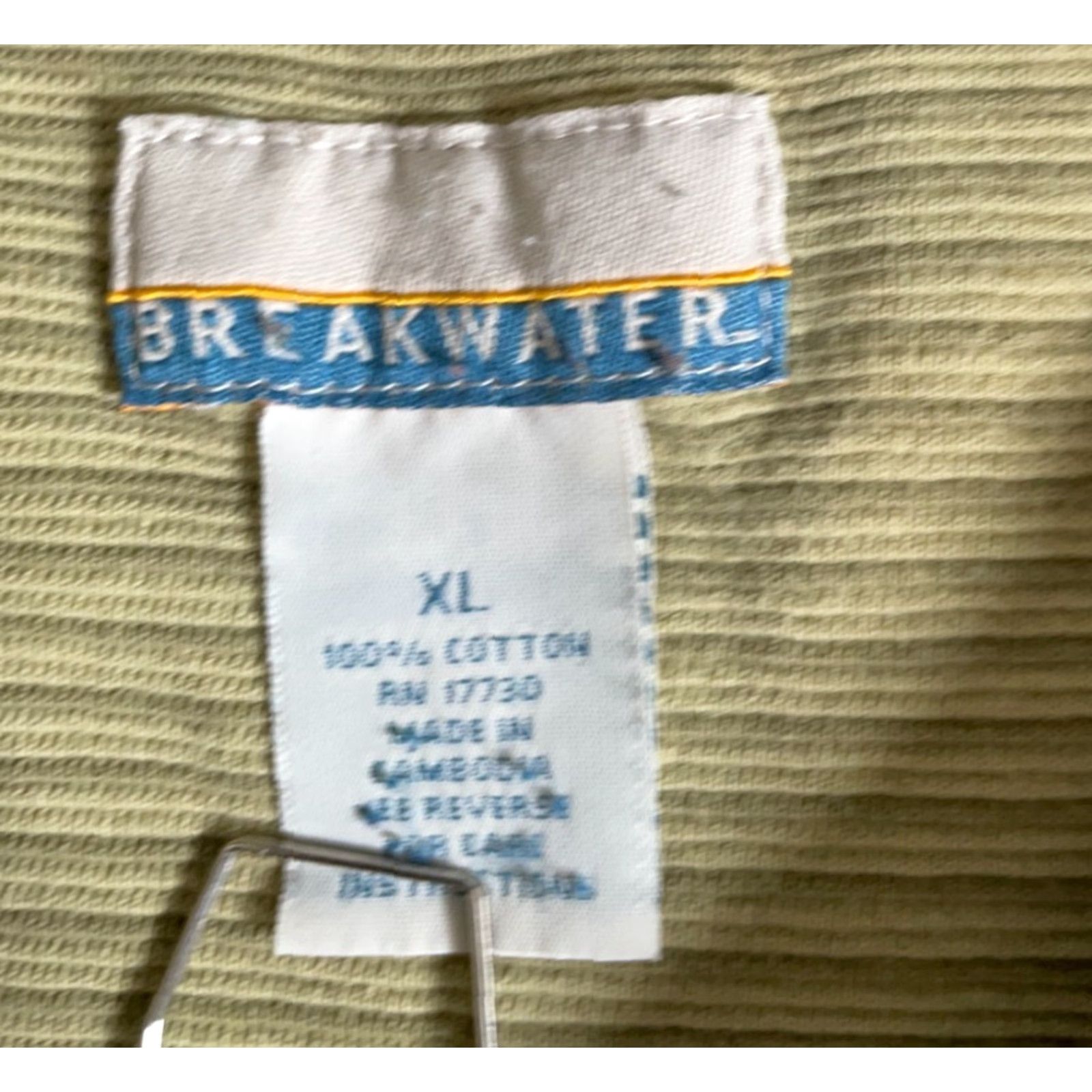Vintage VINTAGE Breakwater T-Shirt Shirt Men XL Green Oversized 90s Striped Textured Pattern Crew Neck Short Sleeve Cotton Size US XL / EU 56 / 4 - 3 Thumbnail