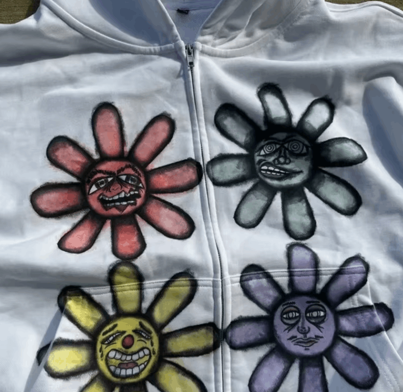 Japanese Brand personalized flower letters hoodie Size US L / EU 52-54 / 3 - 5 Thumbnail