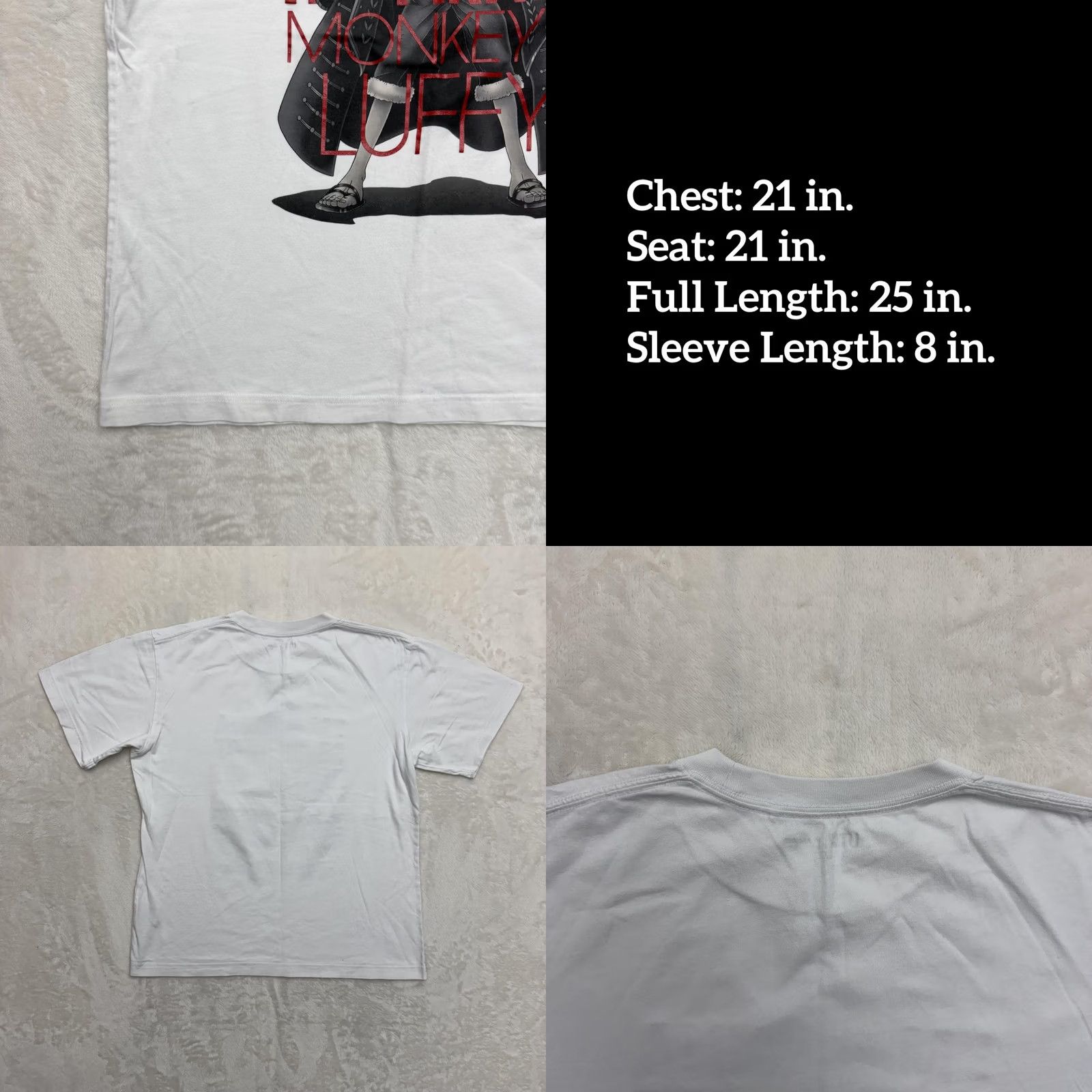 Uniqlo Uniqlo UT One Piece Monkey D Luffy Shirt Mens Small White Anime Graphic Tee Size US S / EU 44-46 / 1 - 8 Thumbnail