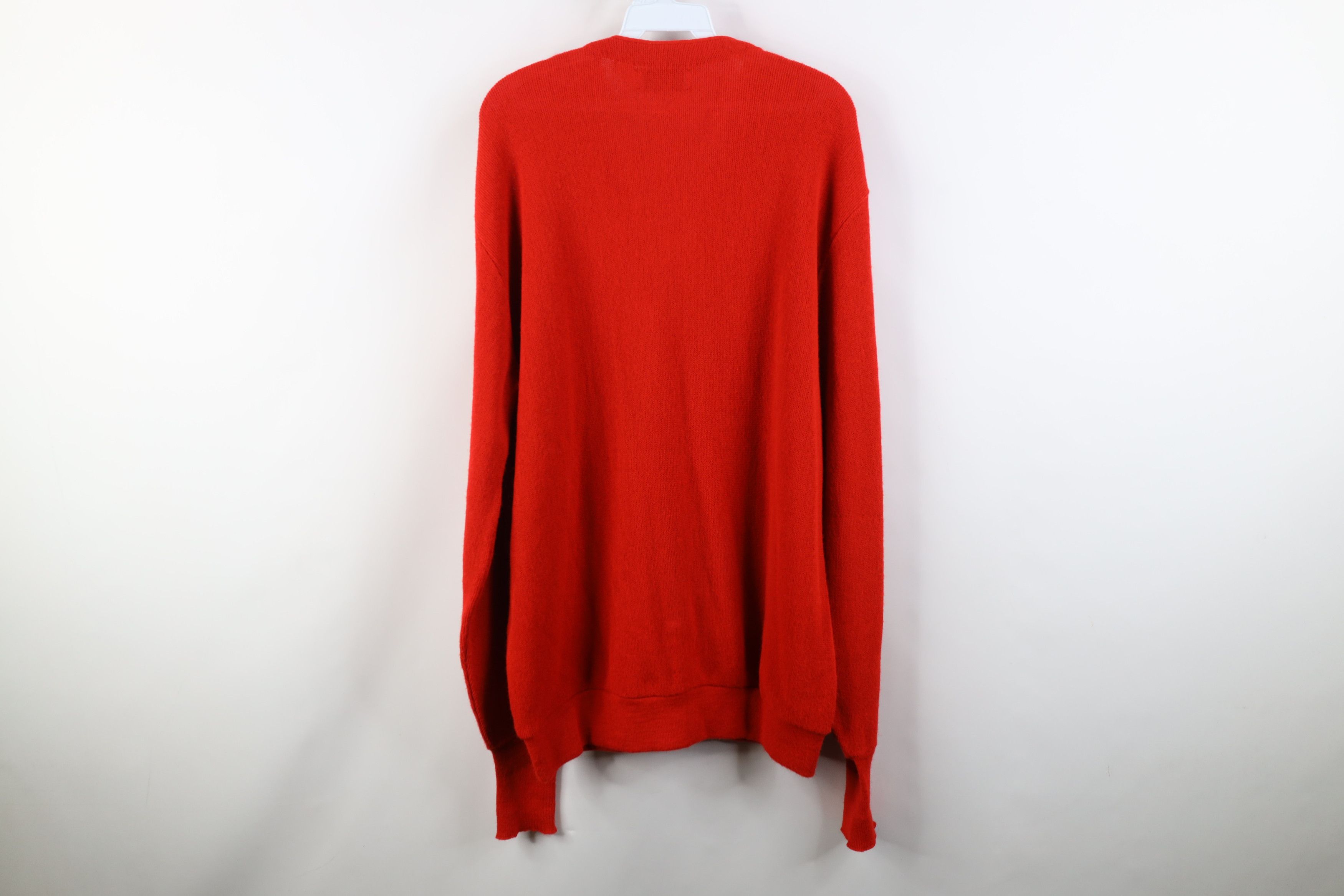 Vintage Vintage 70s Streetwear Kurt Cobain Cardigan Sweater Red USA Size US XL / EU 56 / 4 - 10 Thumbnail