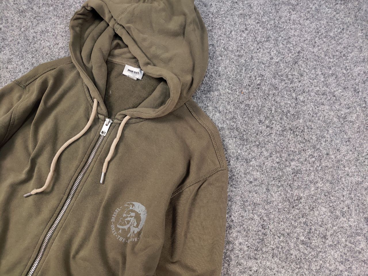 Diesel Vintage Diesel Military Logo Green Zip Hoodie Y2K Style Size US L / EU 52-54 / 3 - 5 Thumbnail