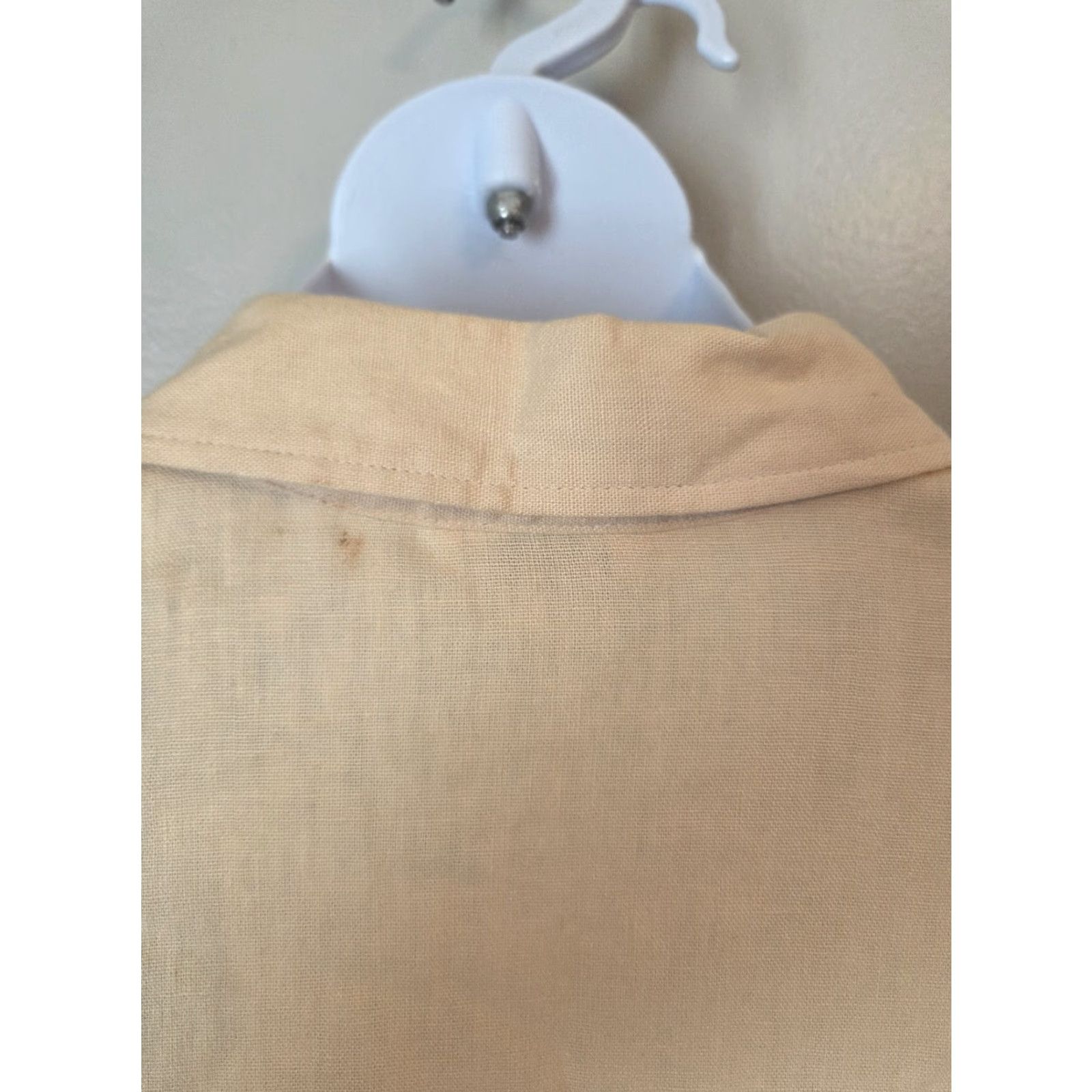 Talbots VINTAGE Talbots Beige Linen Blend Button-Up Shirt Top Petites Sz L 90s Womens Shirt Size L / US 10 / IT 46 - 7 Thumbnail