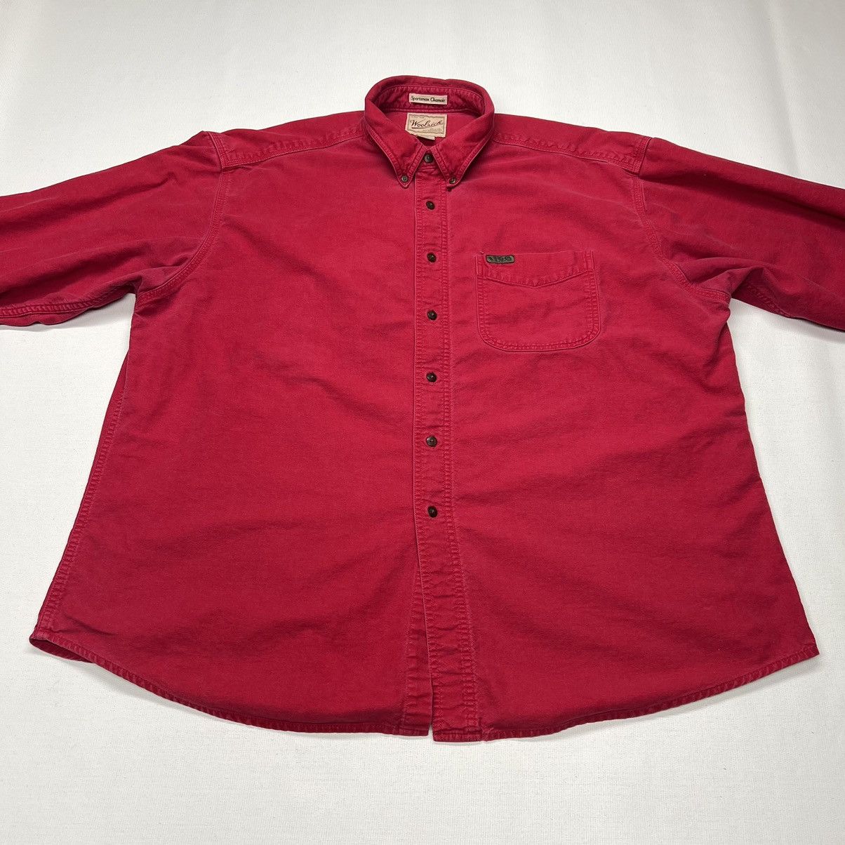 Vintage × Woolrich Woolen Mills VTG Woolrich Chamois Flannel Shirt Red Button Long Sleeve Size US XXL / EU 58 / 5 - 2 Thumbnail