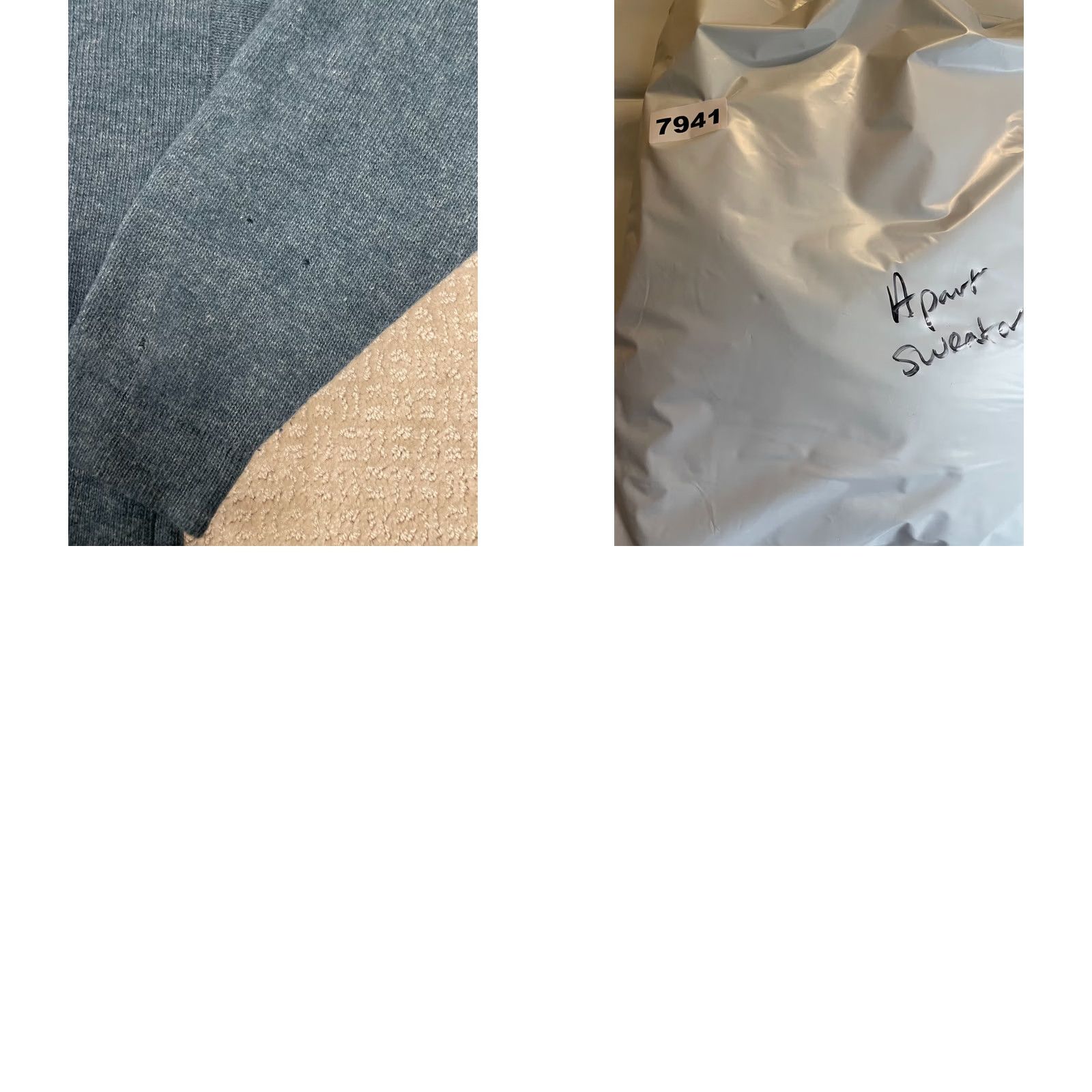 Vintage VINTAGE Apart Sweater Womens Large Blue Open Front Caped Wool Angora Rabbit Hair Pullover Winter Fall Womens Size L / US 10 / IT 46 - 9 Thumbnail