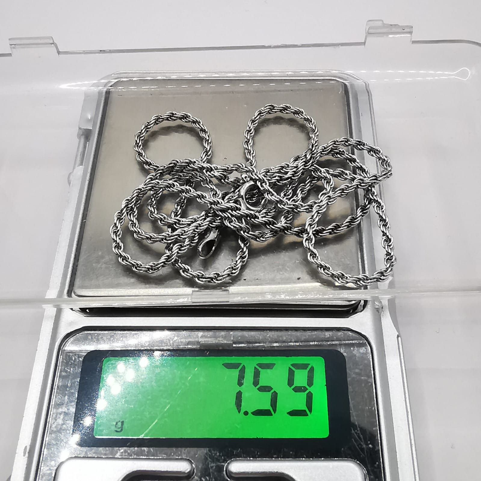 Sterling Silver Vintage Jewelry Chain, 925 Sterling Silver, Signed 7.59g Size ONE SIZE - 5 Thumbnail