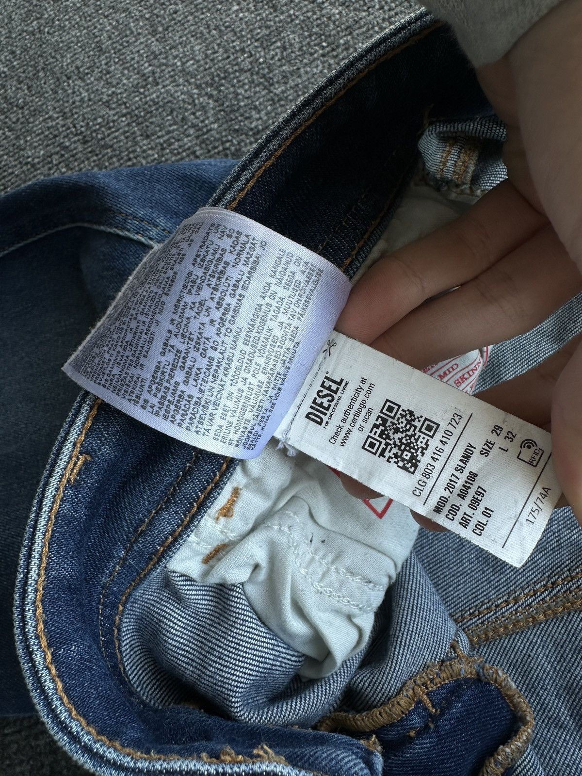 Diesel 🚨 DIESEL AVANT GARDE GOTHIC WOMEN JEANS LOGO IFSIXWASNINE Size 29" - 9 Thumbnail