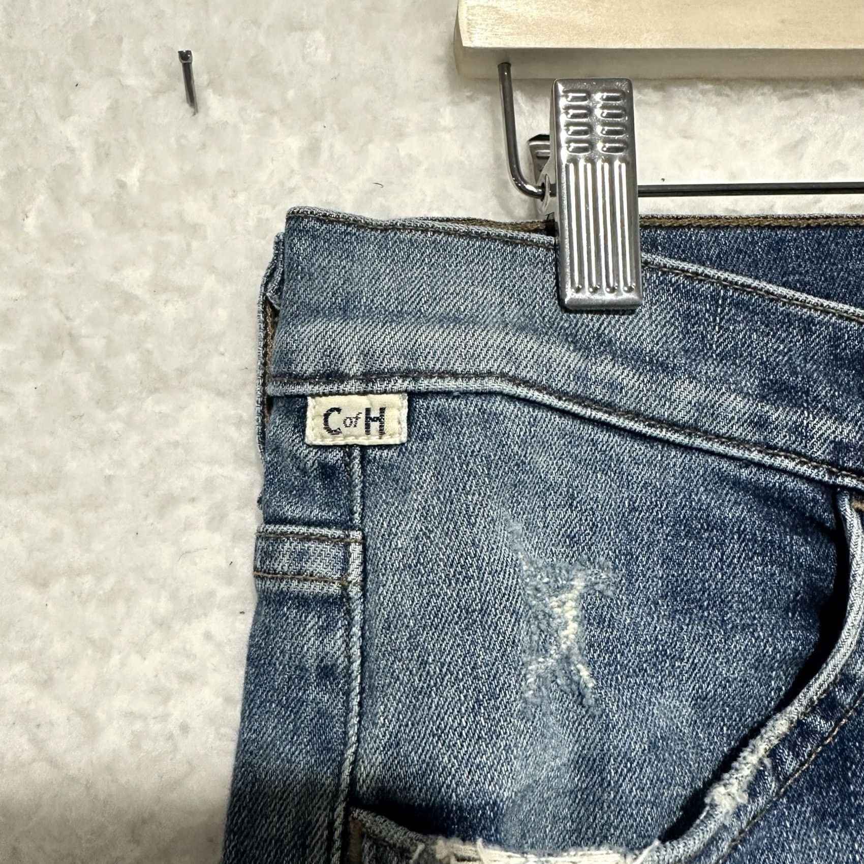 Citizens Of Humanity VINTAGE Citizens of Humanity Drew Flip Flop Flare Denim Jeans 28 Blue Womens Wide Leg 5-Pocket Distressed Jeans Size 28" / US 6 / IT 42 - 6 Thumbnail