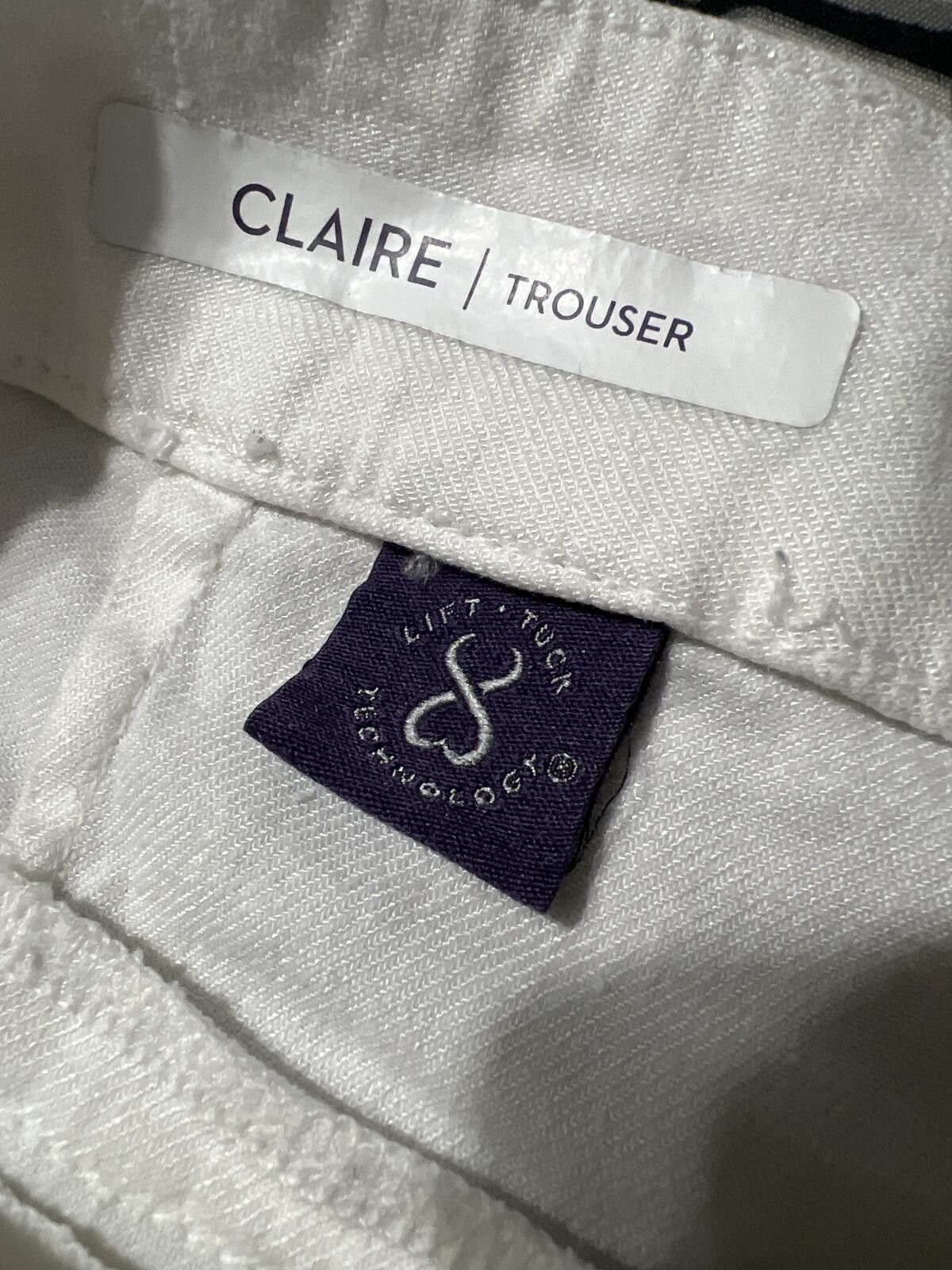 Other NYDJ Claire Linen Trouser White Straight Leg Pants 8 Size 30" / US 8 / IT 44 - 6 Thumbnail