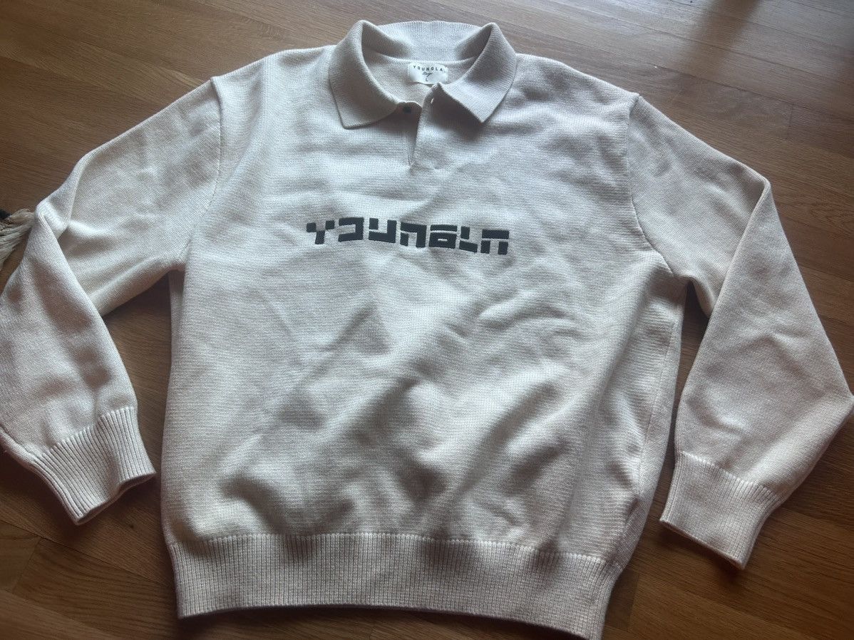 YoungLA YoungLA cotton knit sweater cream mens large Size US L / EU 52-54 / 3 - 1 Thumbnail