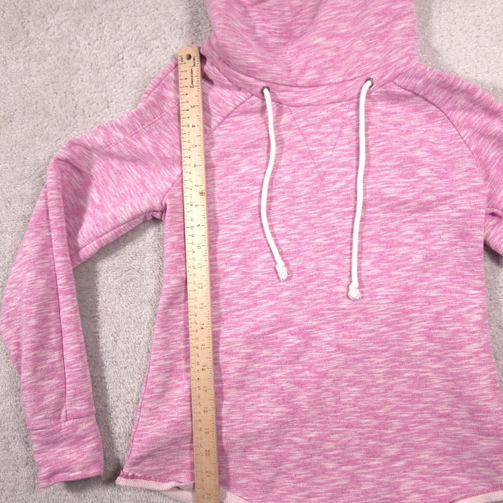 Gap Gap Sweatshirt Womens XS Pink Cowl Neck Fleece Pullover Raglan Stretch Top Size XS / US 0-2 / IT 36-38 - 7 Thumbnail