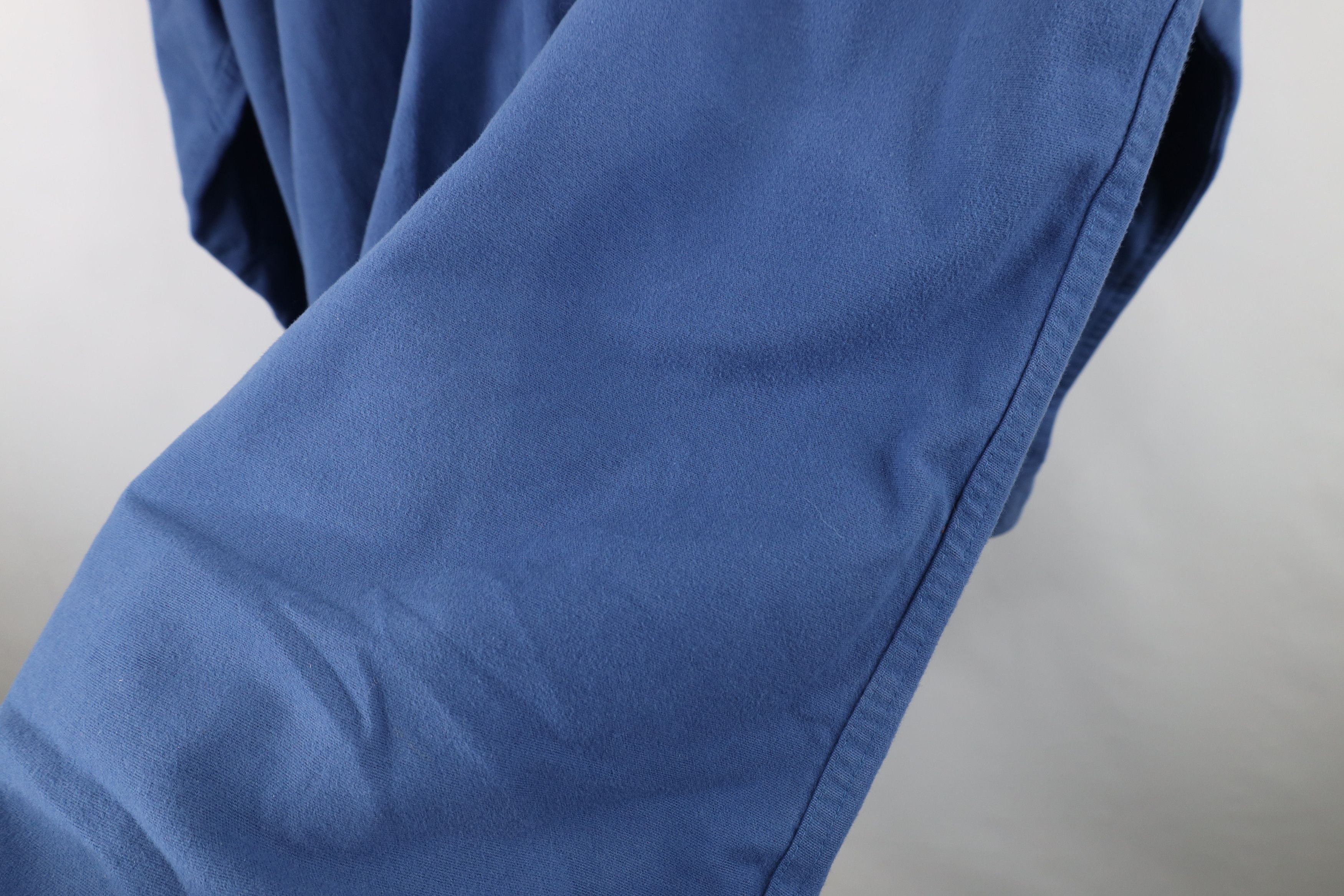 L.L. Bean Vintage 90s LL Bean Heavy Chamois Cloth Button Shirt Blue Size US XXL / EU 58 / 5 - 10 Thumbnail