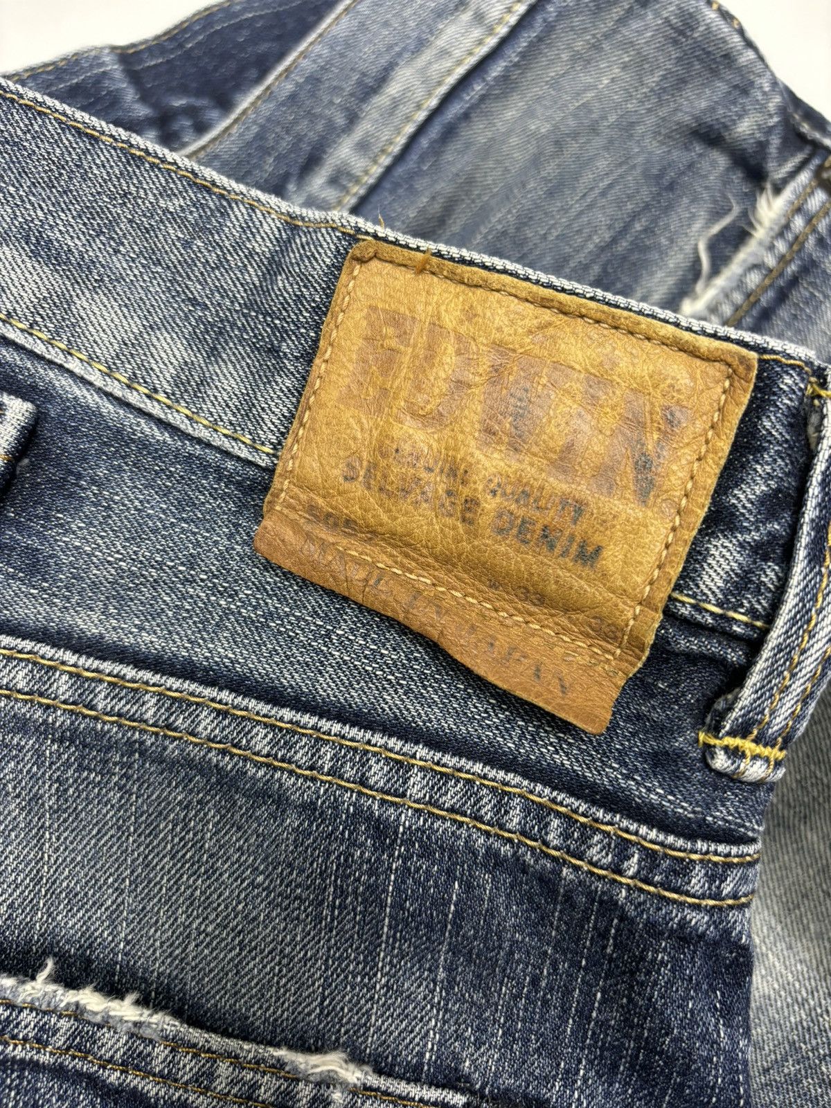 Edwin Vintage Edwin 70s Selvage Buckle Back Distressed Denim Jeans Size US 36 / EU 52 - 11 Thumbnail