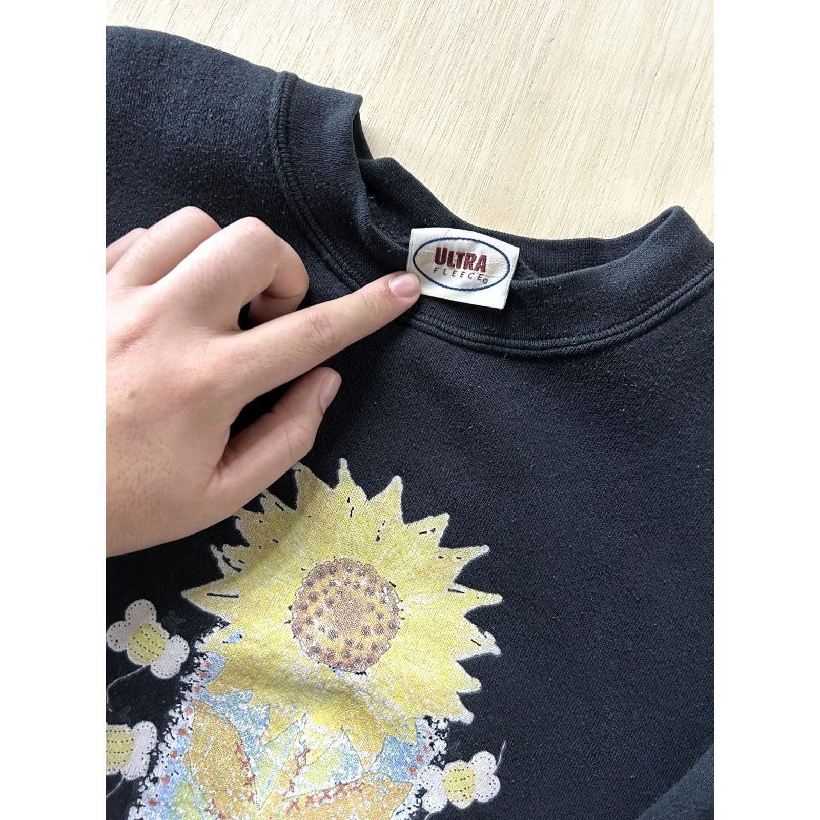 Sunflower Vintage Sunflower Ultra Fleece Sweatshirt Medium Floral Pullover Size M / US 6-8 / IT 42-44 - 3 Thumbnail