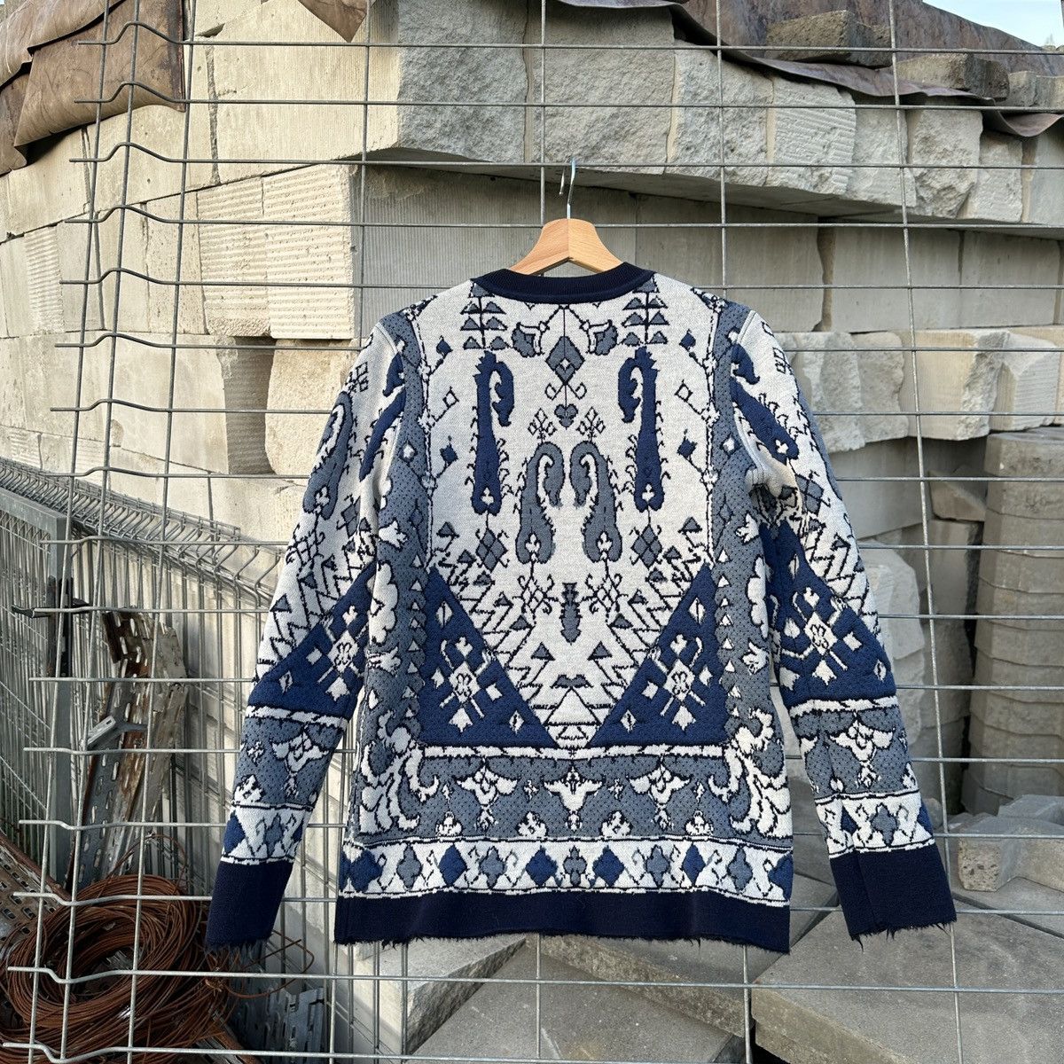 Tory Burch Tory Burch Tapestry Jacquard Sweater Knitwear M Damask Wool Size M / US 6-8 / IT 42-44 - 12 Thumbnail