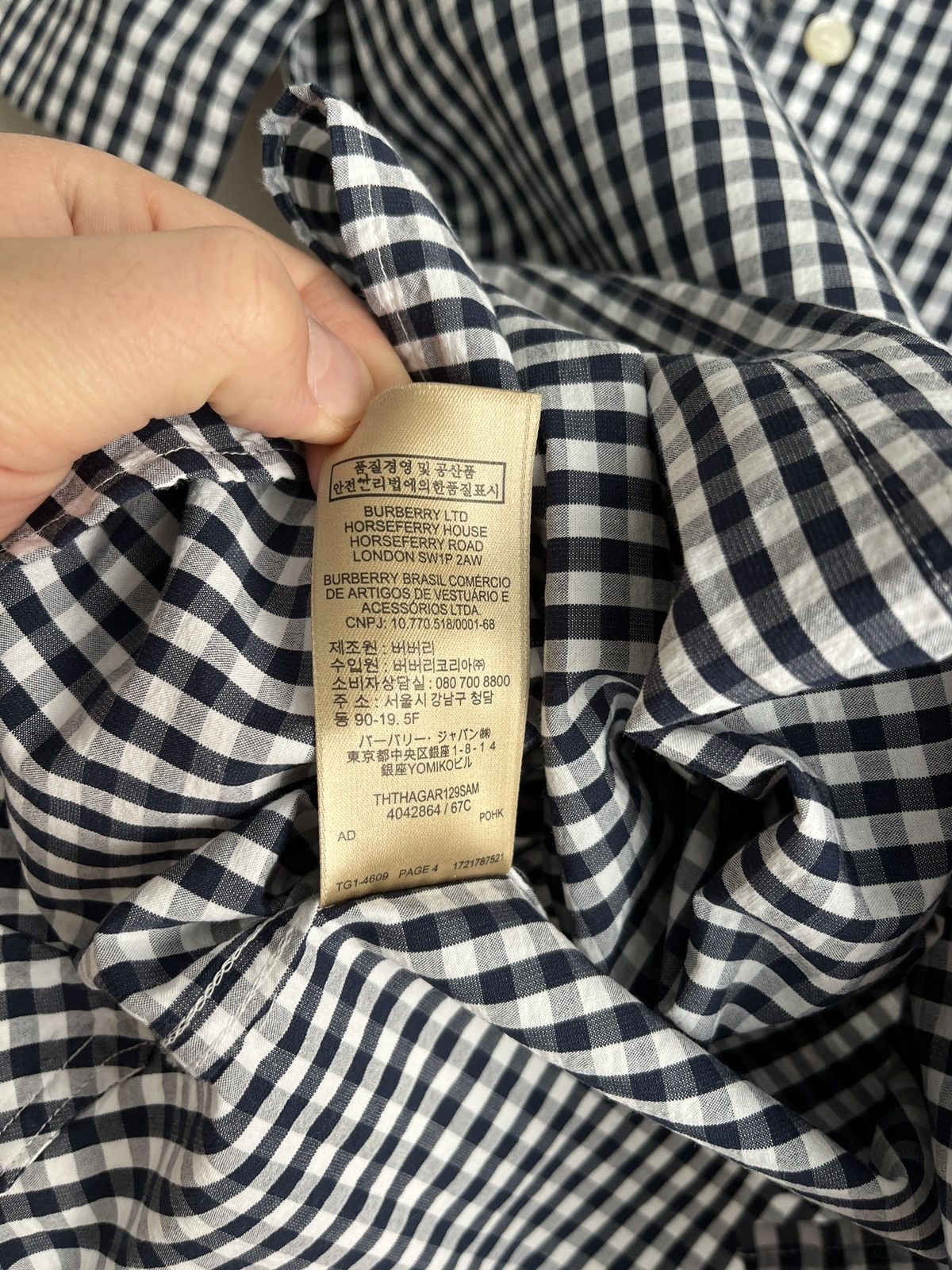 Burberry Burberry Short Sleeve Checkered Shirt Size US S / EU 44-46 / 1 - 14 Thumbnail
