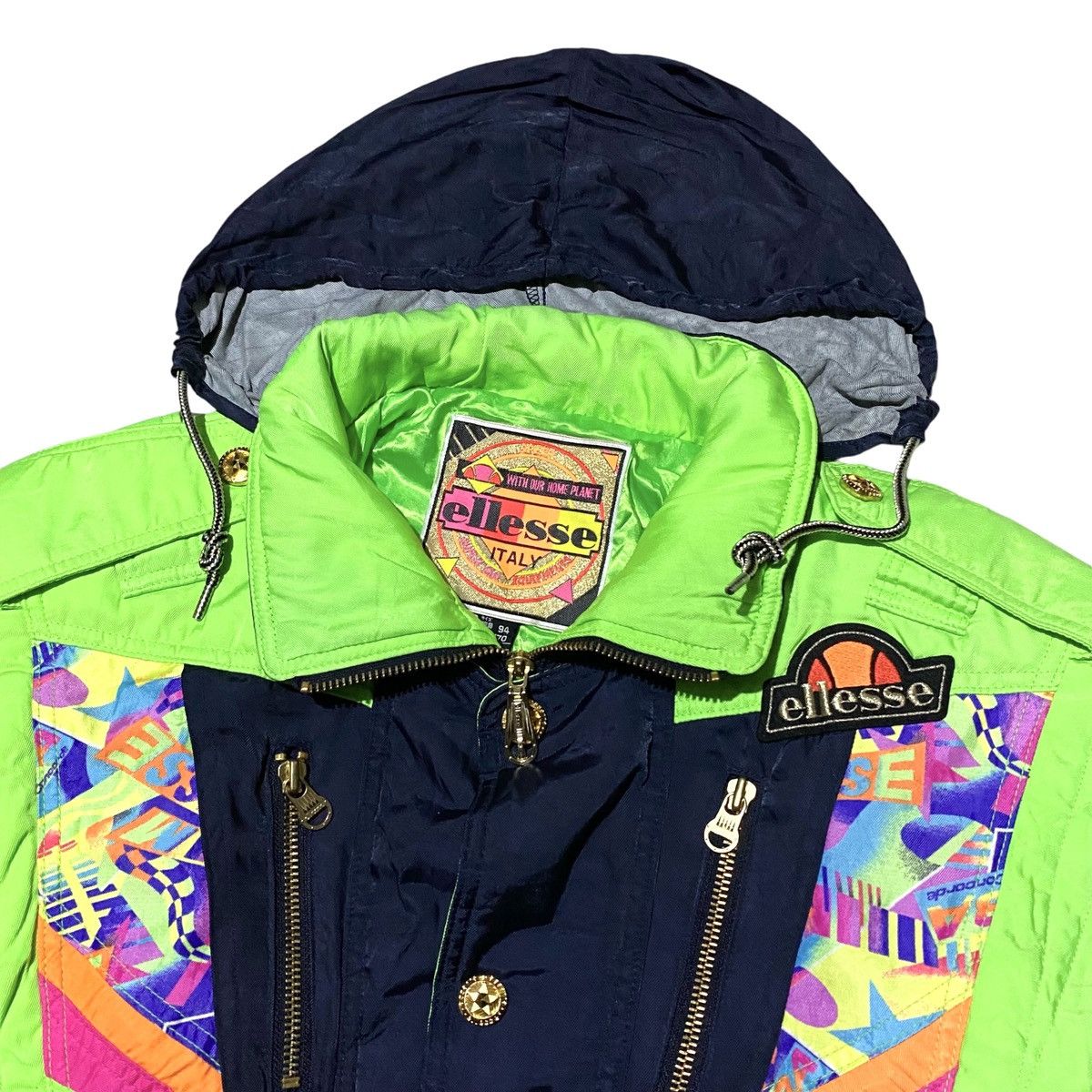 Ellesse × Vintage 🔥SALE🔥 Vintage 90s Ellesse multicolour ski jacket Size US L / EU 52-54 / 3 - 3 Thumbnail