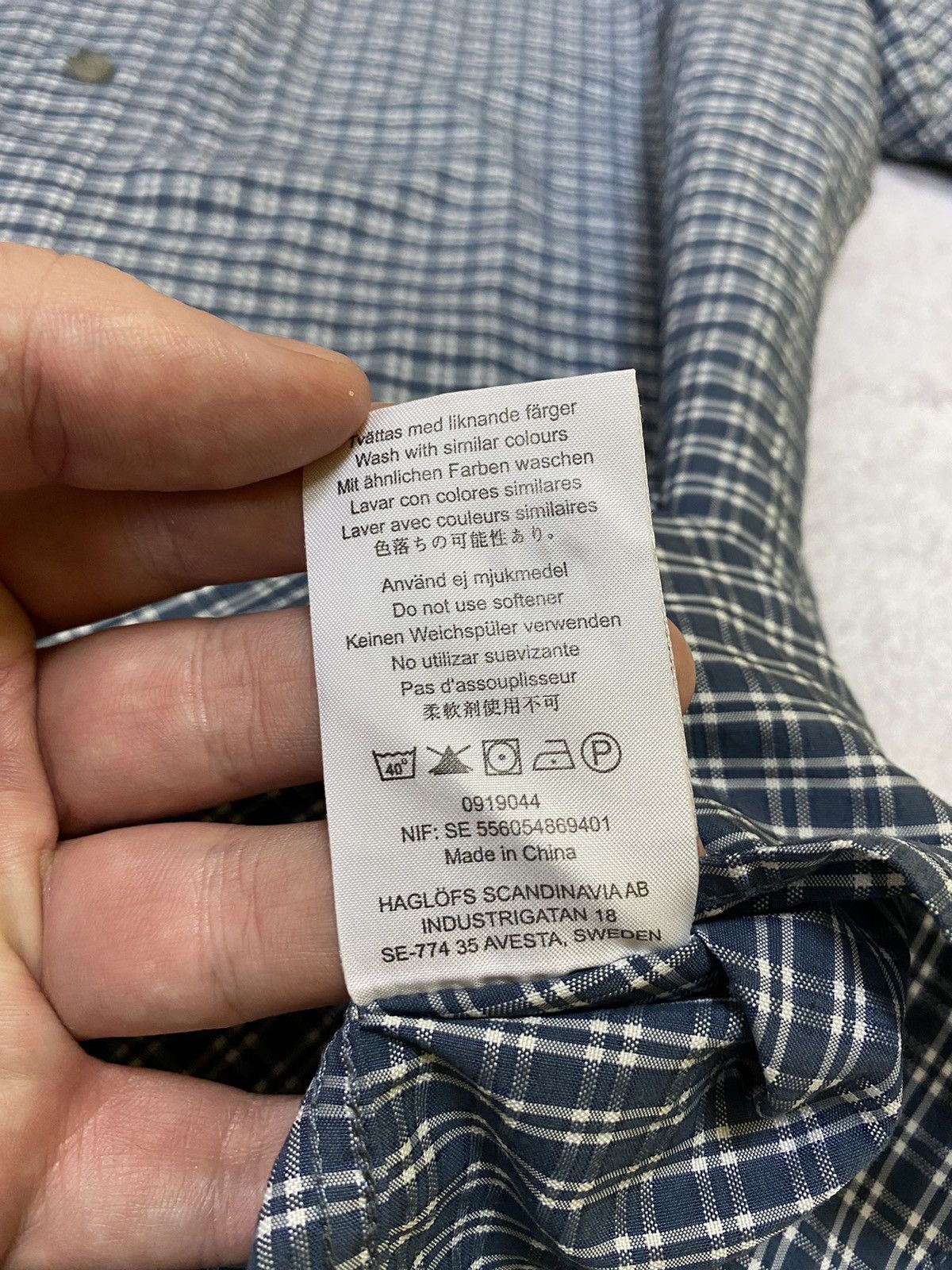 Haglofs Haglofs Blue Check Short Sleeve Shirt Size US XL / EU 56 / 4 - 10 Thumbnail
