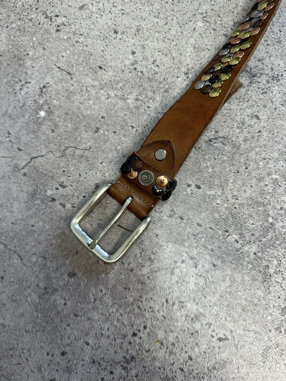Hysteric Glamour Vintage Rhinestones Leather Belt Y2K Punk Metal Cowboy Size ONE SIZE - 6 Thumbnail