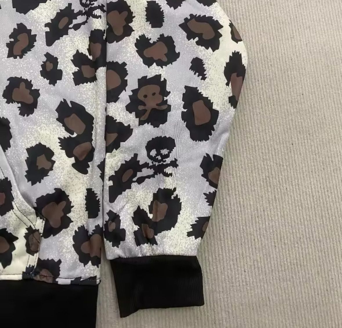 Other High Street Retro Punk Leopard Toxic Skull Design Hoodie Size L / US 10 / IT 46 - 3 Thumbnail