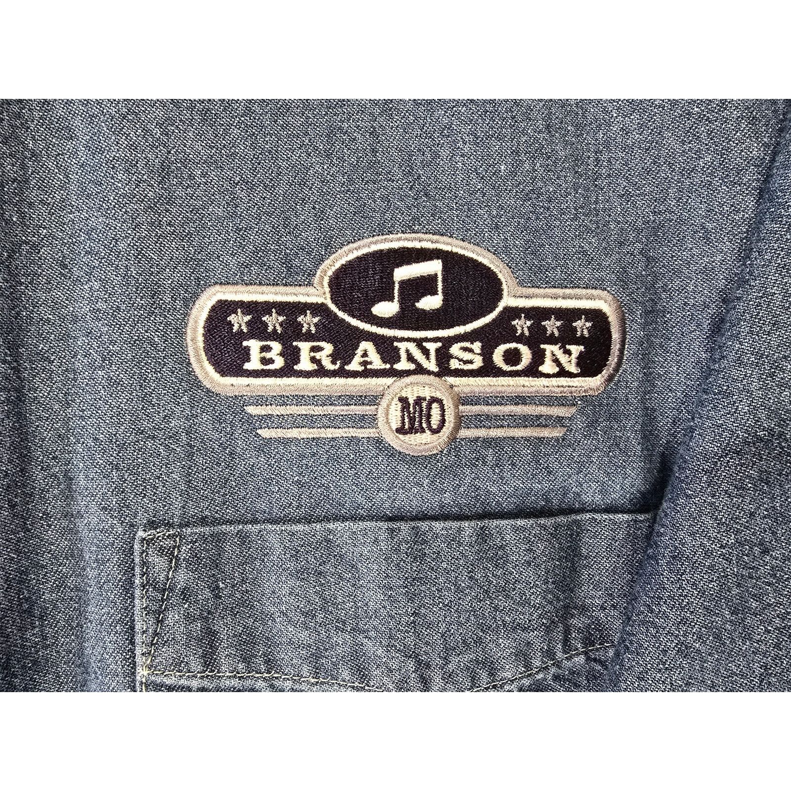 Jerzees Branson MO Jerzees Denim Jean Shirt XL Cotton Button Down Size US XL / EU 56 / 4 - 4 Thumbnail