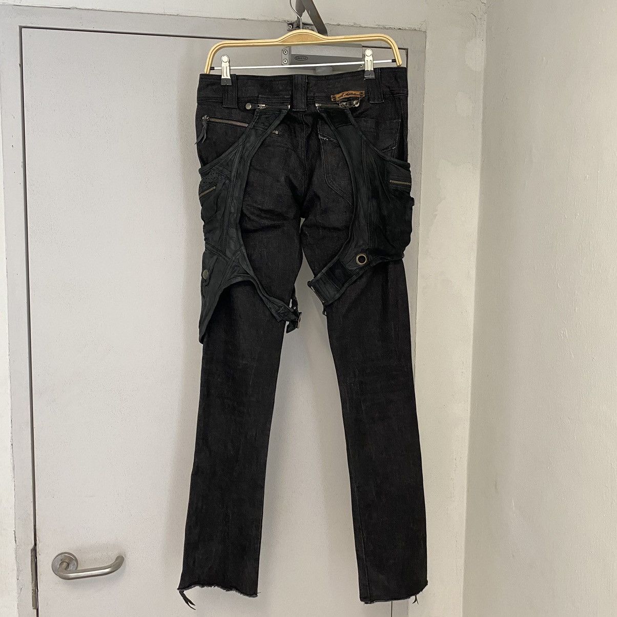 14th Addiction 14th Addiction Holster Hybrid Leather Slim Fit Black Jeans Size US 29 - 9 Thumbnail
