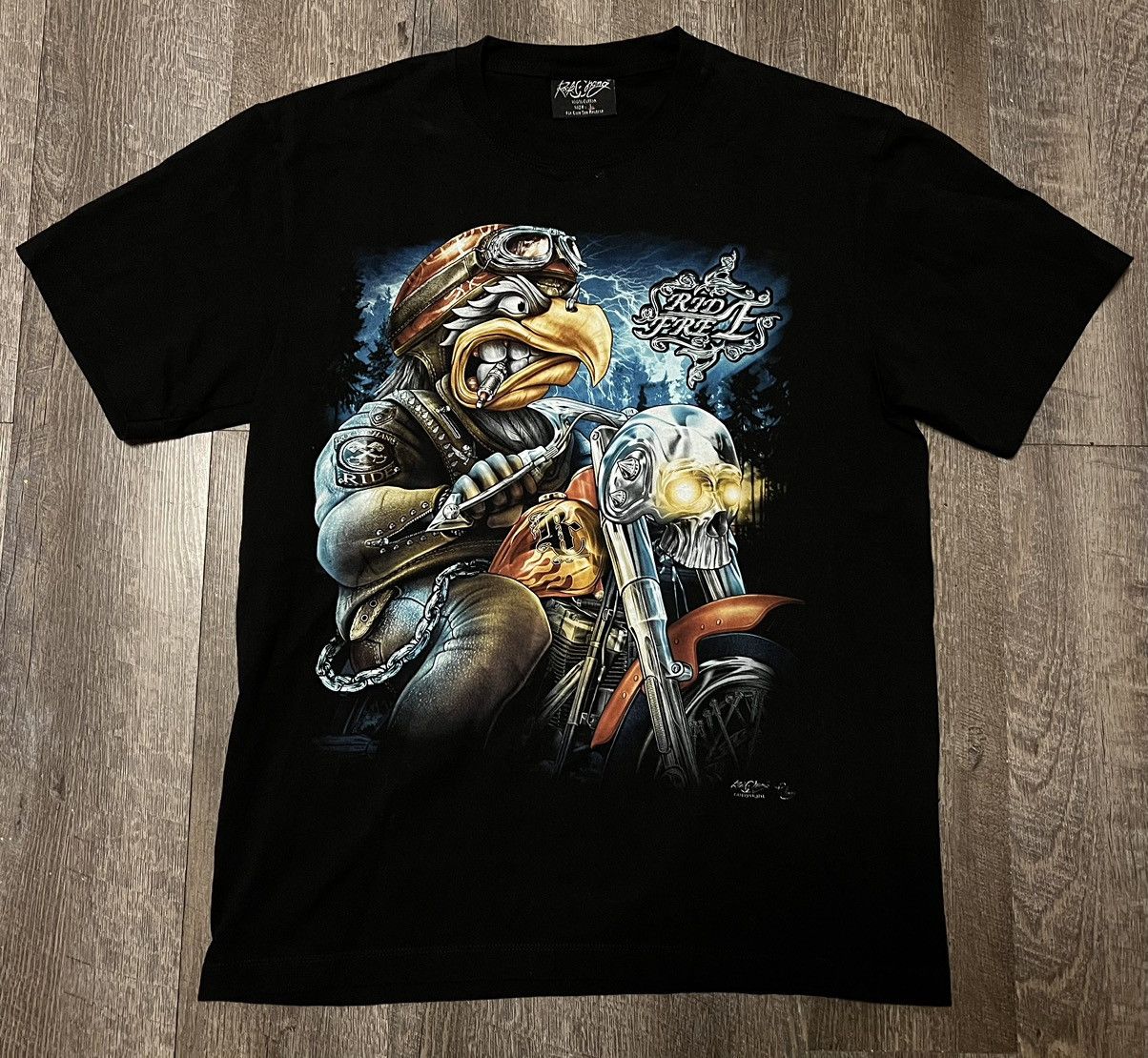 Vintage Vintage Rock Chang x Harley Riding Eagle Shirt size Large Size US L / EU 52-54 / 3 - 1 Thumbnail