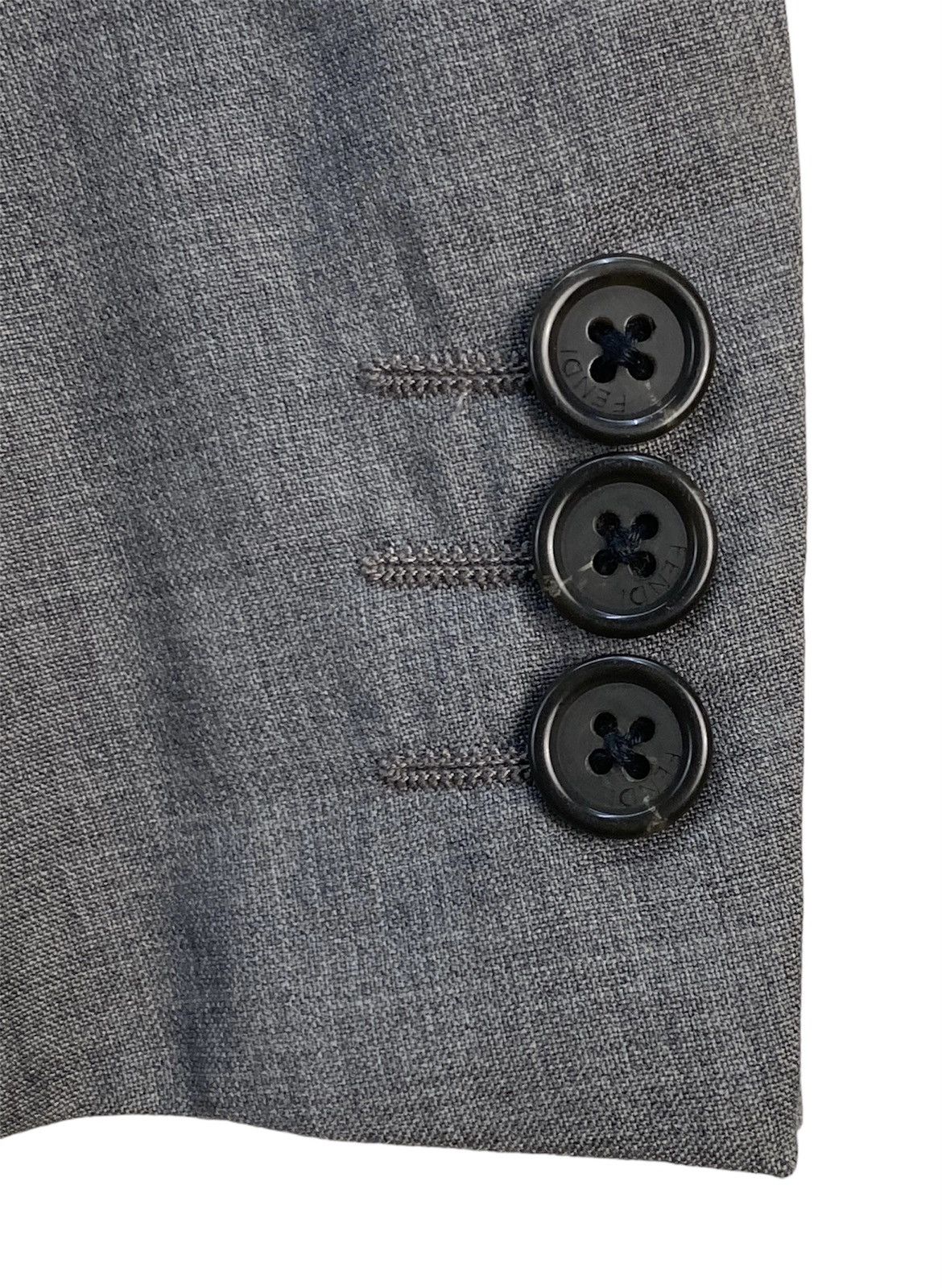 Fendi Fendi Grey Wool Blazer Size 52R - 4 Thumbnail